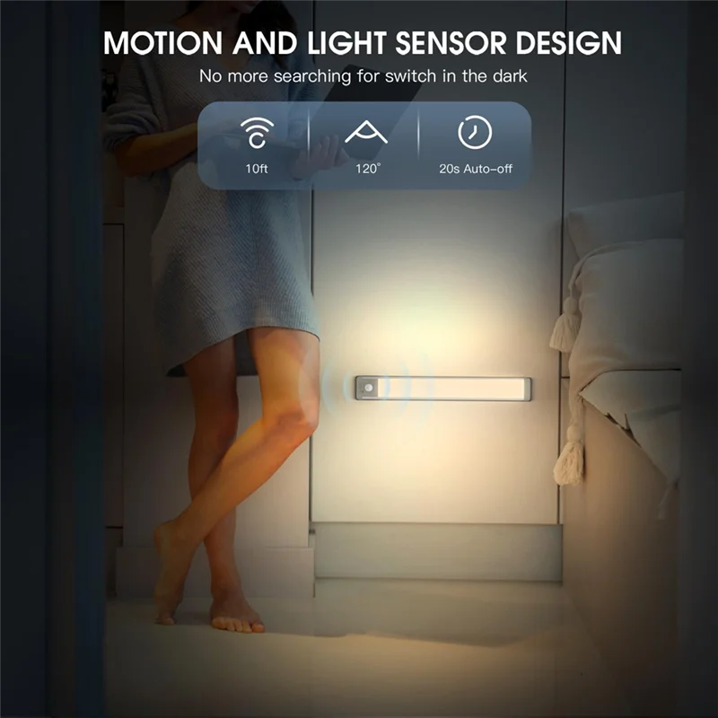 A07F-LED Motion Sensor Under Cabinet Lights, Lamp Of Human Body Induction USB-C Rechargeable, Dimmable Non-Punching
A07F-LED Motion Sensor Under Cabinet Lights, Lamp Of Human Body Induction USB-C Rechargeable, Dimmable Non-Punching