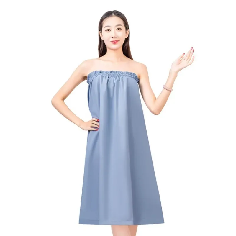 Womens Cotton Bath Skirt Round Neck Absorbent Wrap Top Home Robe Simple Solid Color
Womens Cotton Bath Skirt Round Neck Absorbent Wrap Top Home Robe Simple Solid Color