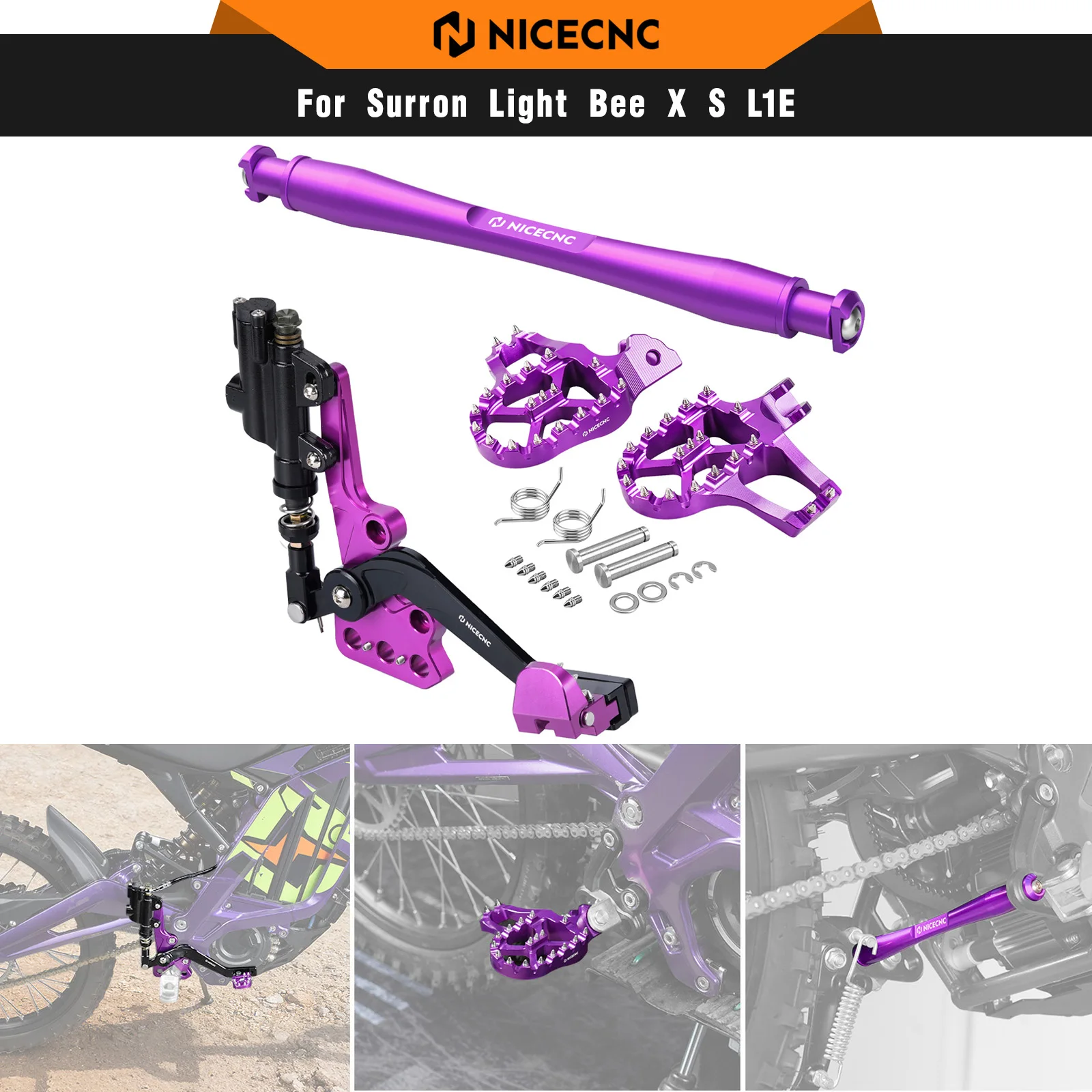NICECNC For Surron Light Bee X S 2017-2025 Hydraulic Rear Foot Brake & Footrest & Foot Pegs Support Brace For Segway X160 X260
NICECNC For Surron Light Bee X S 2017-2025 Hydraulic Rear Foot Brake & Footrest & Foot Pegs Support Brace For Segway X160 X260