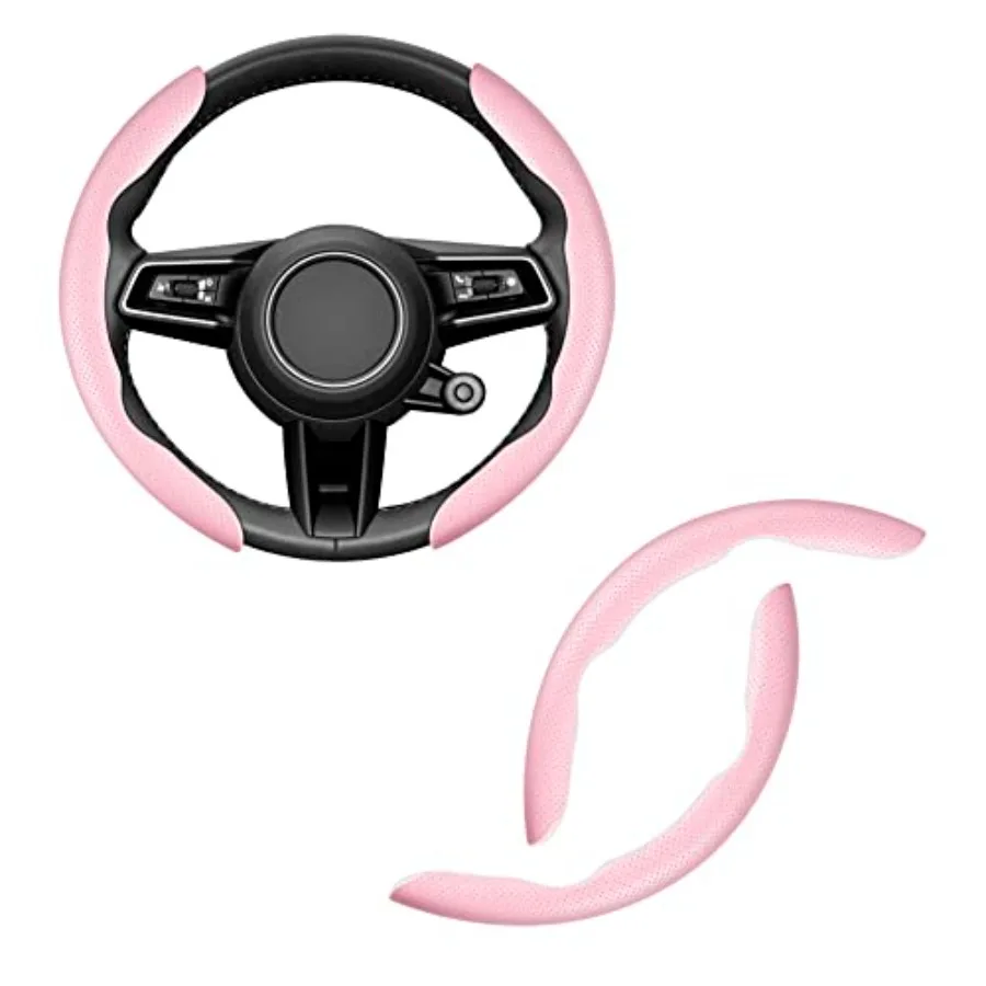 Car Nappa Leather Steering Wheel Cover, Segmented Steering Wheel Protector, Universal 99% Car Wheel Cover Protector Pink
Car Nappa Leather Steering Wheel Cover, Segmented Steering Wheel Protector, Universal 99% Car Wheel Cover Protector Pink