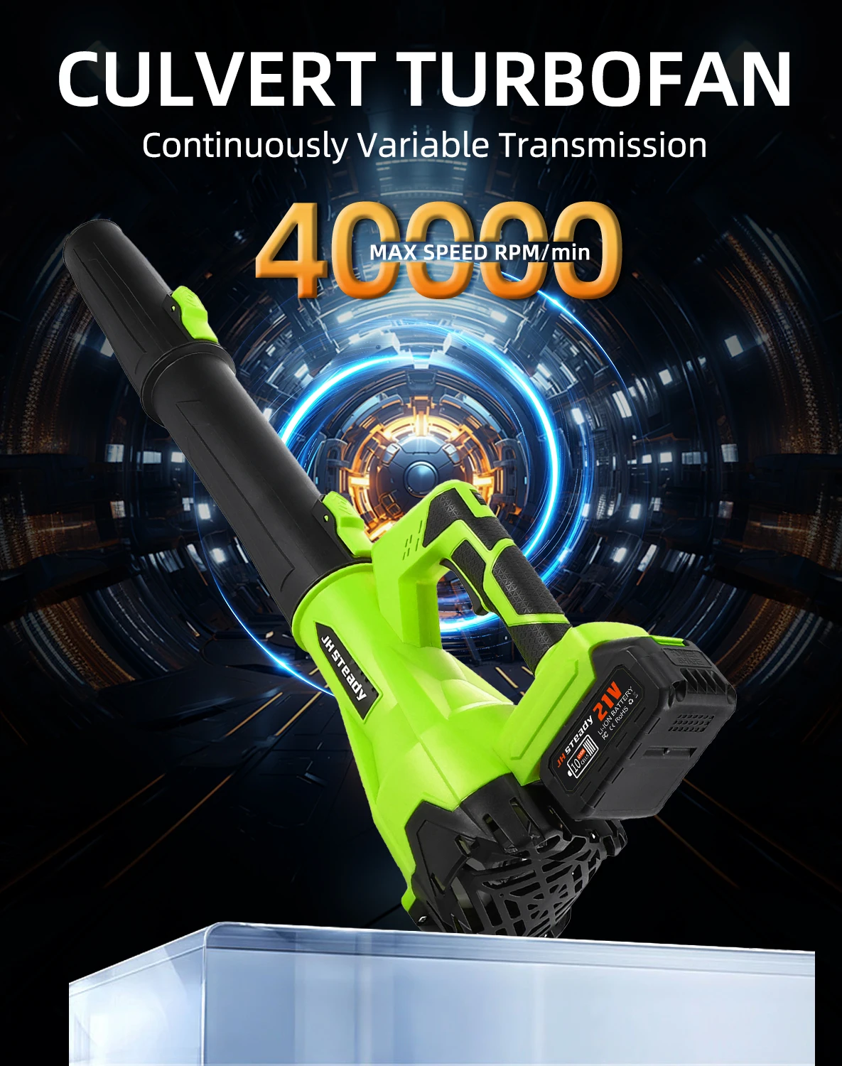 JH Steady 3500 Вт Высокомощный беспроводной вентилятор для листьев 350 м/с Скорость ветра Бесступенчатая переменная скорость Перезаряжаемая с защитным устройством для La
JH Steady 3500 Вт Высокомощный беспроводной вентилятор для листьев 350 м/с Скорость ветра Бесступенчатая переменная скорость Перезаряжаемая с защитным устройством для La