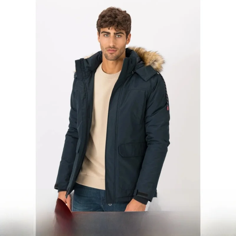 High Performance Autumn Winter Men's Detachable Hooded Fur Collar Workwear Cotton Jaet Warmth Padded Coat Faion Urban Sle
High Performance Autumn Winter Men's Detachable Hooded Fur Collar Workwear Cotton Jaet Warmth Padded Coat Faion Urban Sle