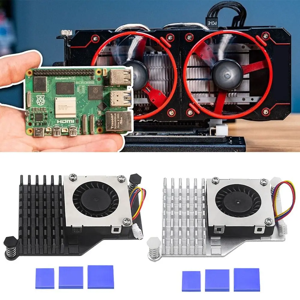 NEW Anodized Aluminum Active Cooler DV 5V PWM Speed Adjustable Heatsink Fan DIY Cooling Radiator for Raspberry Pi Accessories
NEW Anodized Aluminum Active Cooler DV 5V PWM Speed Adjustable Heatsink Fan DIY Cooling Radiator for Raspberry Pi Accessories