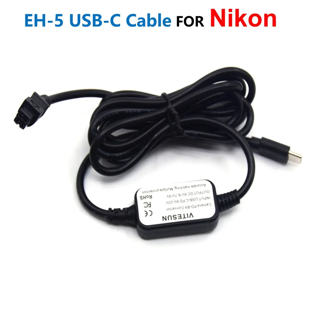 EH-5 EH5 EH5A USB C Power Cable For Nikon EP-5 EP-5A EP-5B EP-5C EN-EL14 EN-EL15 EN-EL9 D700 D300 D90 D80 D70 D70S Fake Battery
EH-5 EH5 EH5A USB C Power Cable For Nikon EP-5 EP-5A EP-5B EP-5C EN-EL14 EN-EL15 EN-EL9 D700 D300 D90 D80 D70 D70S Fake Battery