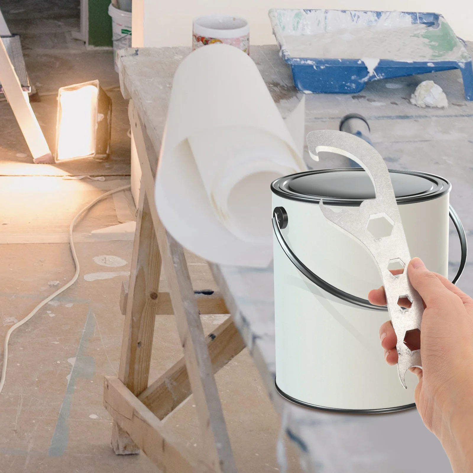 Bucket Opener Heavy Duty Iron Tool Multifunctional Wrench for Paint Glue Oil Buckets Portable Lid Removal Industrial Garage Use
Bucket Opener Heavy Duty Iron Tool Multifunctional Wrench for Paint Glue Oil Buckets Portable Lid Removal Industrial Garage Use