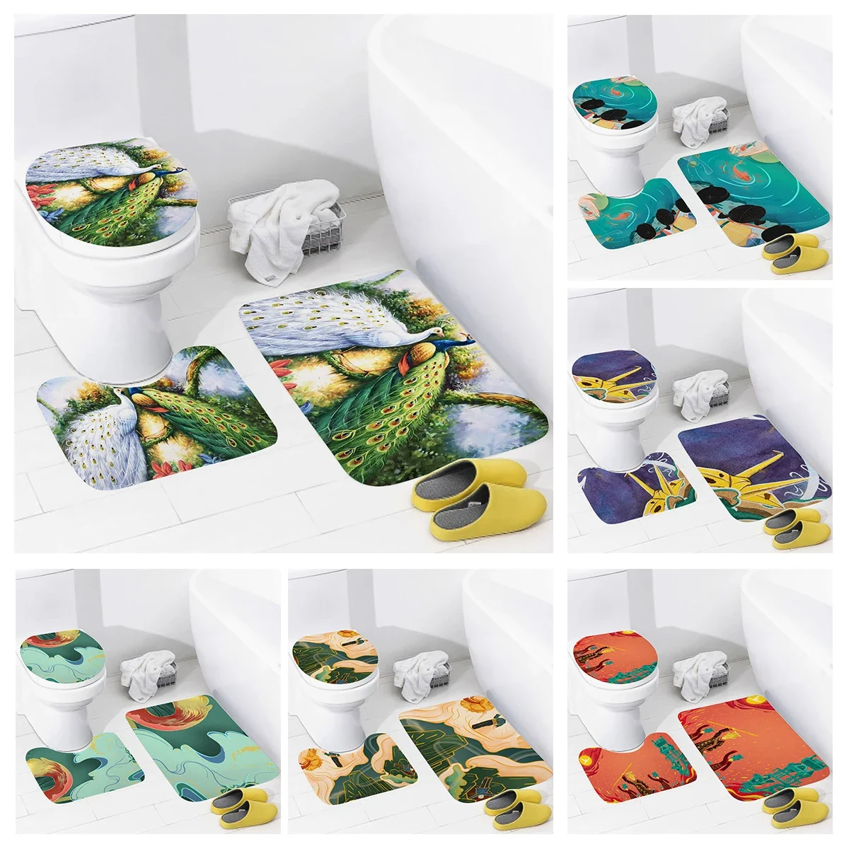 Домашние коврики для ванной комнаты, разноцветные животные, коврик для ванной, коврик для ног, современные аксессуары для ванной комнаты, коврик для туалета, противоскользящий ковер для ванны
Домашние коврики для ванной комнаты, разноцветные животные, коврик для ванной, коврик для ног, современные аксессуары для ванной комнаты, коврик для туалета, противоскользящий ковер для ванны