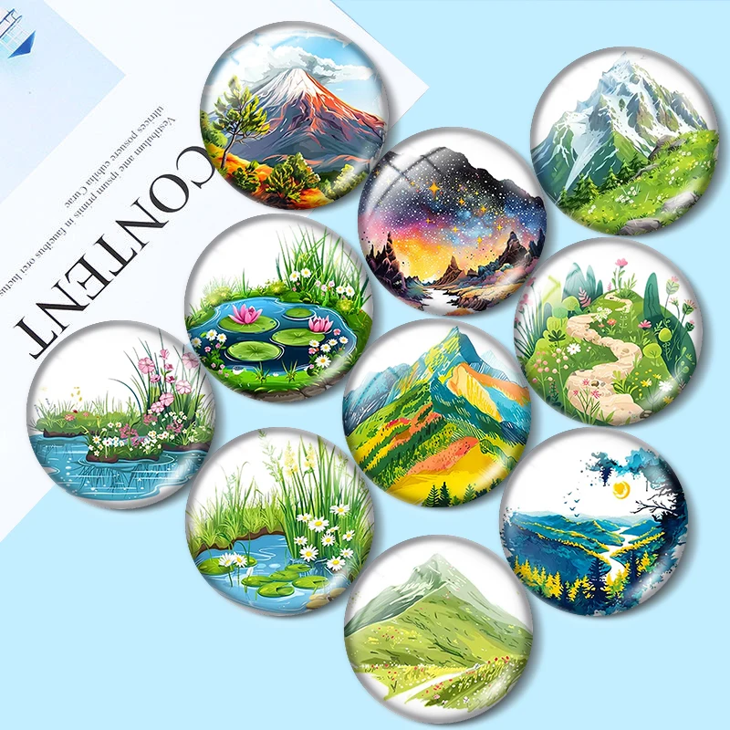 Landscape Mountain 12/18/20/25mm glass cabochon bracelet pendant rings for jewelry demo earrings back Making findings
Landscape Mountain 12/18/20/25mm glass cabochon bracelet pendant rings for jewelry demo earrings back Making findings
