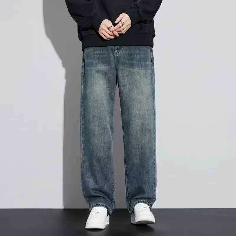 Retro Nostalgic Straight Jeans Men's Spring and Autumn New American High Street Loose Wide-leg Casual Long Trousers Men
Retro Nostalgic Straight Jeans Men's Spring and Autumn New American High Street Loose Wide-leg Casual Long Trousers Men
