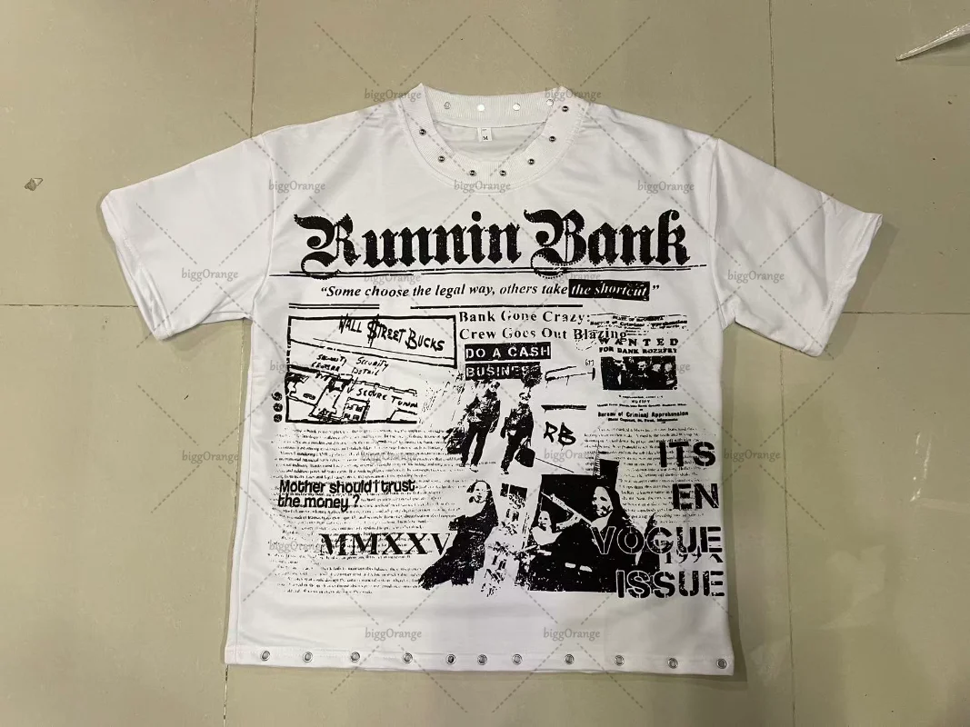 Европейский стиль хип-хоп с круглым вырезом и заклепками, модная мужская футболка с короткими рукавами и принтом y2k, футболка большого размера в стиле Харадзюку в стиле ретро
Европейский стиль хип-хоп с круглым вырезом и заклепками, модная мужская футболка с короткими рукавами и принтом y2k, футболка большого размера в стиле Харадзюку в стиле ретро