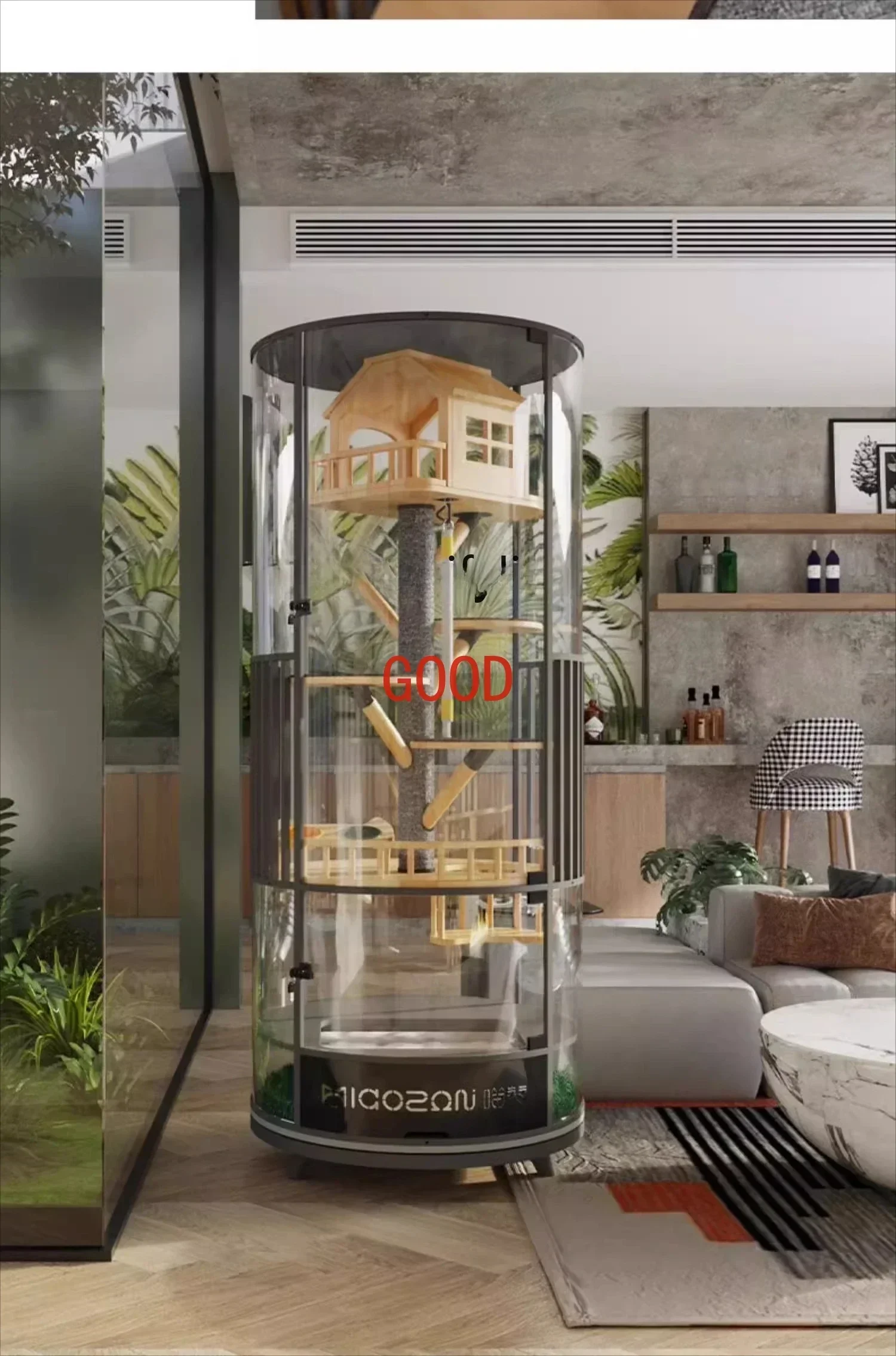 Fully Transparent Glass Panoramic Rotating Cylindrical Cat Villa Luxury Cabinet Cage Home Indoor with Toilet Integrated
Fully Transparent Glass Panoramic Rotating Cylindrical Cat Villa Luxury Cabinet Cage Home Indoor with Toilet Integrated
