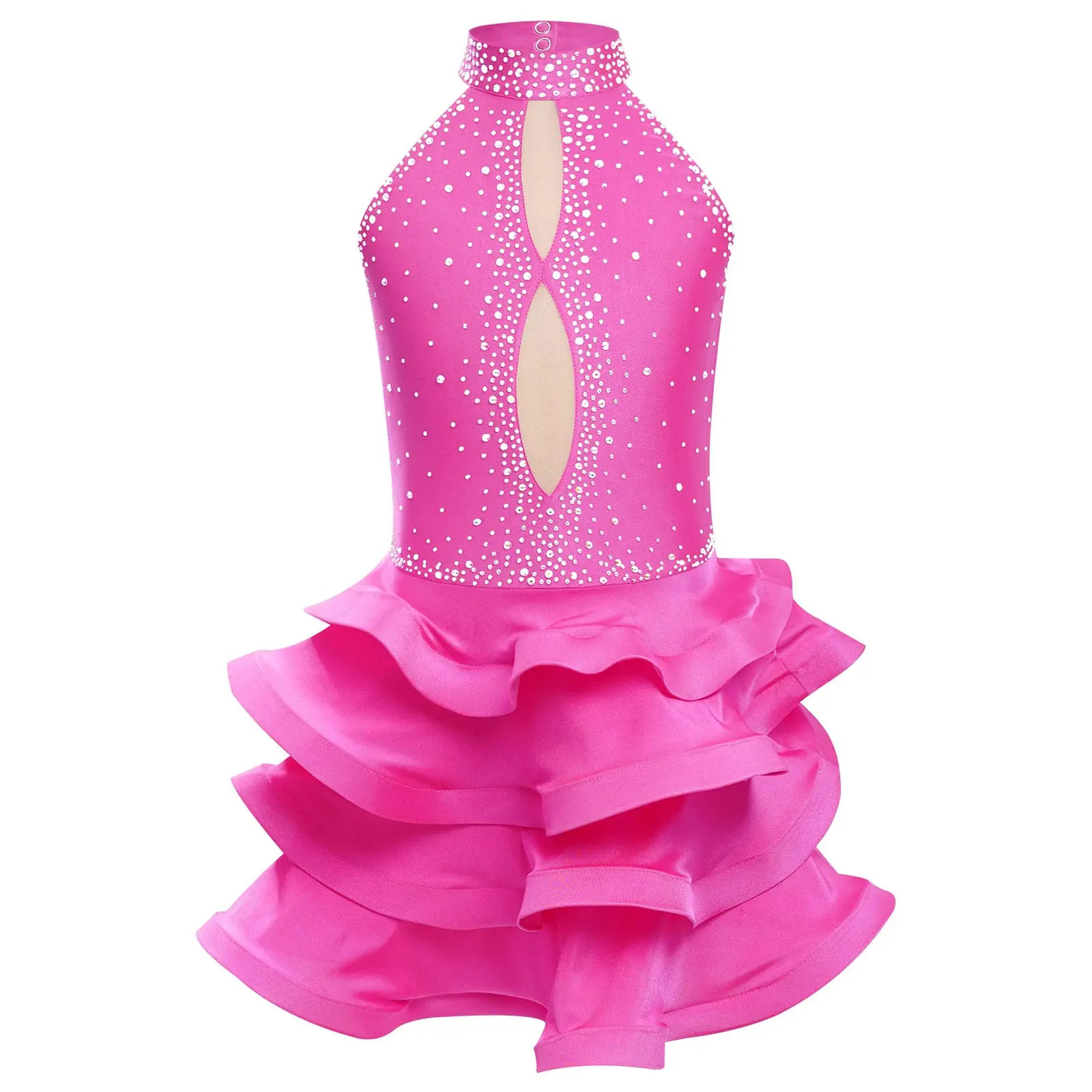 Girls Ballet Latin Dance Dress Lyrical Gymnastics Dresses Shiny Rhinestones Tiered Modern Dance Costume Stage Show Dancewear
Girls Ballet Latin Dance Dress Lyrical Gymnastics Dresses Shiny Rhinestones Tiered Modern Dance Costume Stage Show Dancewear
