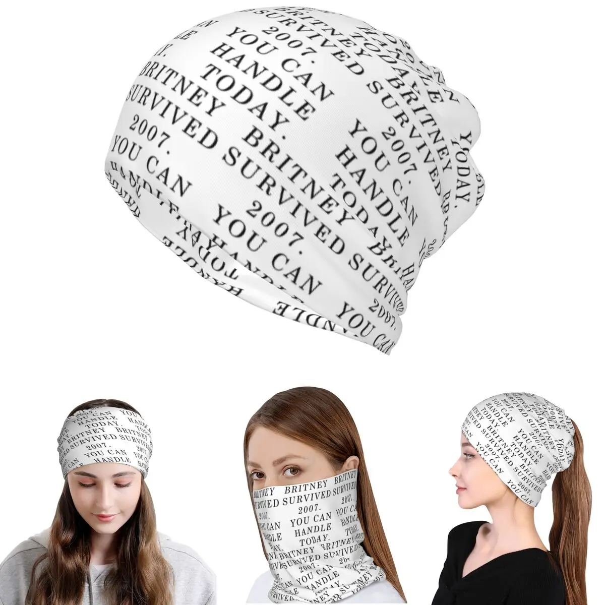 Britney Survived 2007. You Can Handle Today Bandana Neck Gaiter Wrap Mask Scarf Headwear Beanies Hat for Men Women All Season
Britney Survived 2007. You Can Handle Today Bandana Neck Gaiter Wrap Mask Scarf Headwear Beanies Hat for Men Women All Season