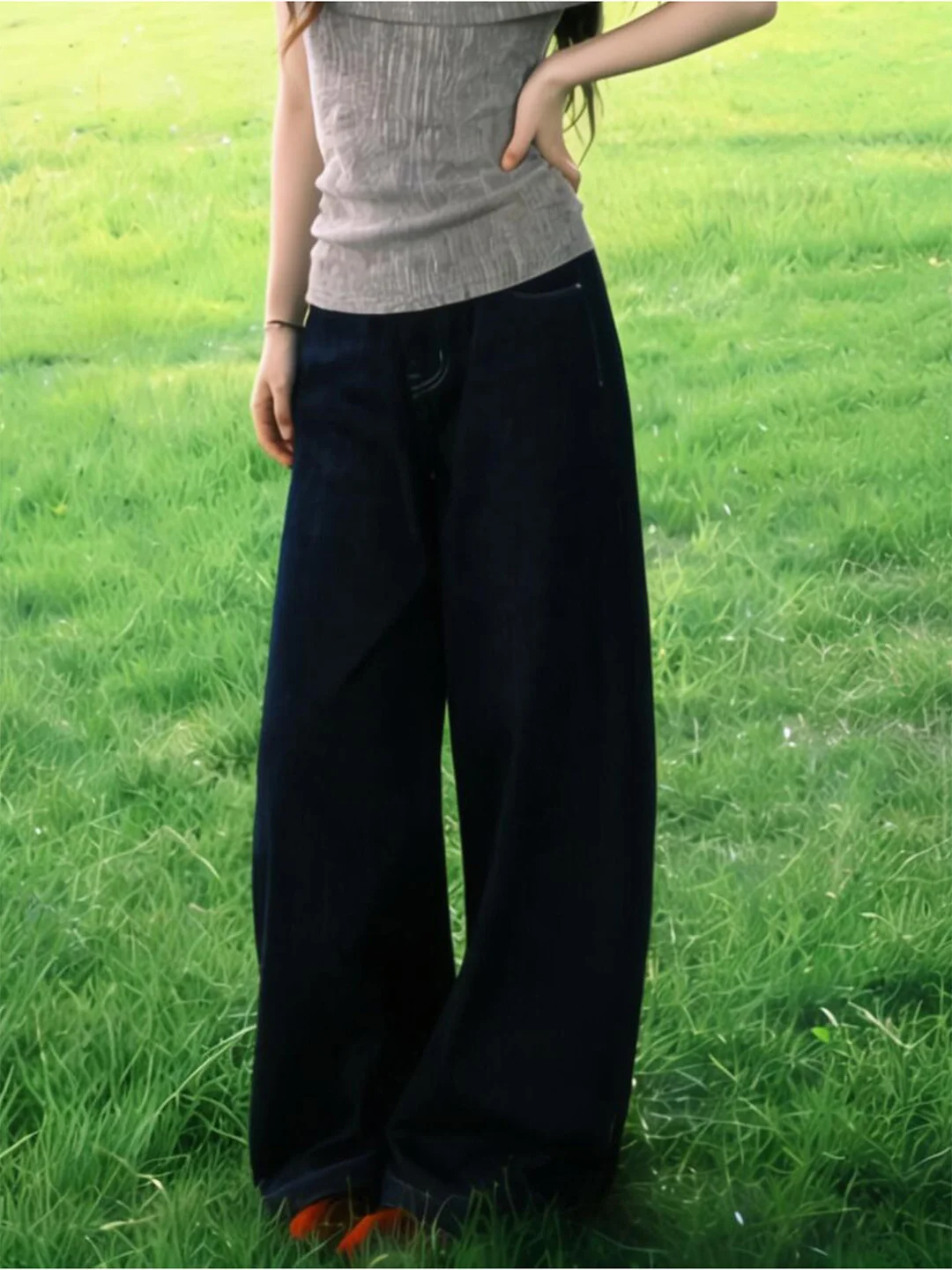 High Waist Slim Fit Straight Leg Jeans Women's Summer New Style Deep Blue High Street Loose Thin Wide Leg Floor-Length
High Waist Slim Fit Straight Leg Jeans Women's Summer New Style Deep Blue High Street Loose Thin Wide Leg Floor-Length