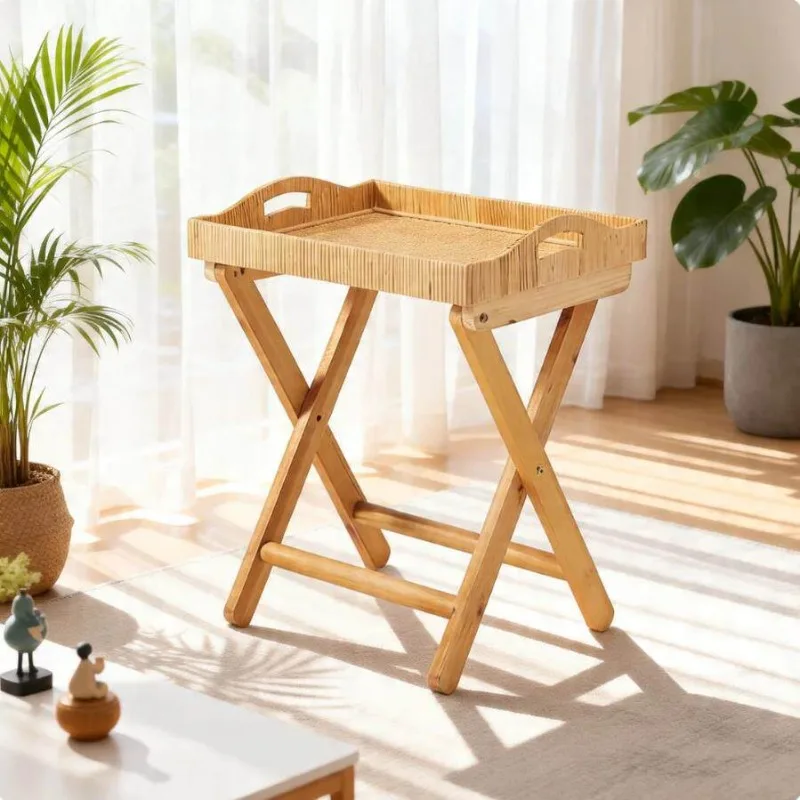 Foldable Rattan Coffee Table for Living Room Solid Wood Side Table Wicker Nesting Desk for Bedroom Space Saving HomeTea Stand
Foldable Rattan Coffee Table for Living Room Solid Wood Side Table Wicker Nesting Desk for Bedroom Space Saving HomeTea Stand
