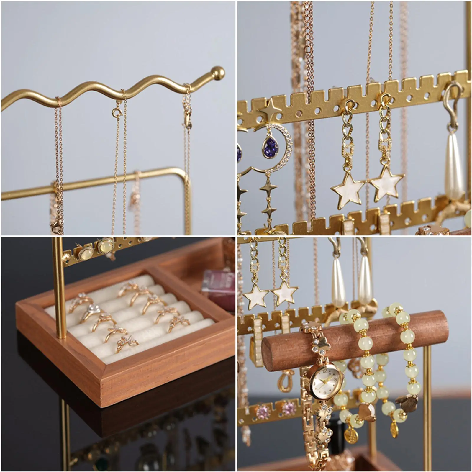 Jewelry Organizer Stand Jewelry Storage Rack Hanging Elegant Bracelet Display Rack Jewelry Tower for Bangle Home Vanity Shops
Jewelry Organizer Stand Jewelry Storage Rack Hanging Elegant Bracelet Display Rack Jewelry Tower for Bangle Home Vanity Shops