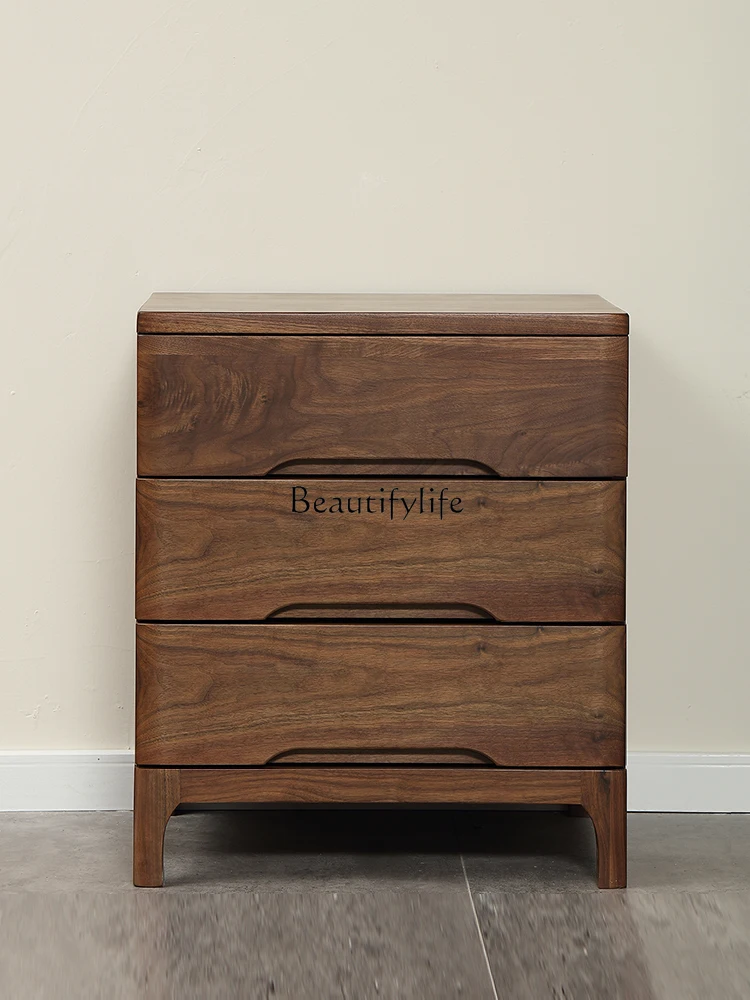 Nordic solid wood bedside table rack North American black walnut storage bedside cabinet
Nordic solid wood bedside table rack North American black walnut storage bedside cabinet