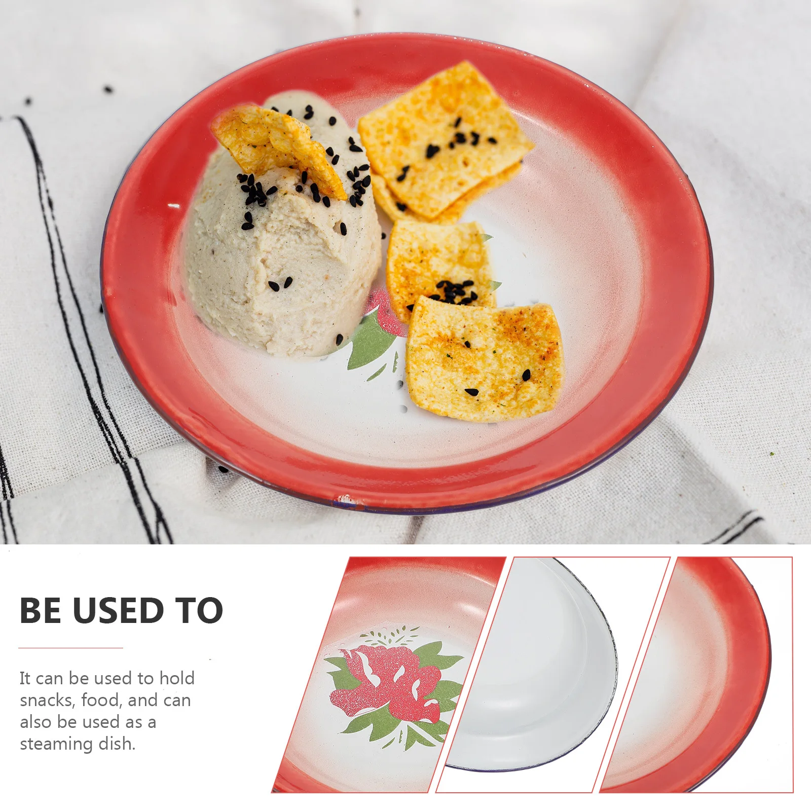 3Pcs Vintage Thickened Steamed Food Plates Enamel Snack Tray Kitchen Tableware Home Serving Enamelware Plate Enamel Dish
3Pcs Vintage Thickened Steamed Food Plates Enamel Snack Tray Kitchen Tableware Home Serving Enamelware Plate Enamel Dish