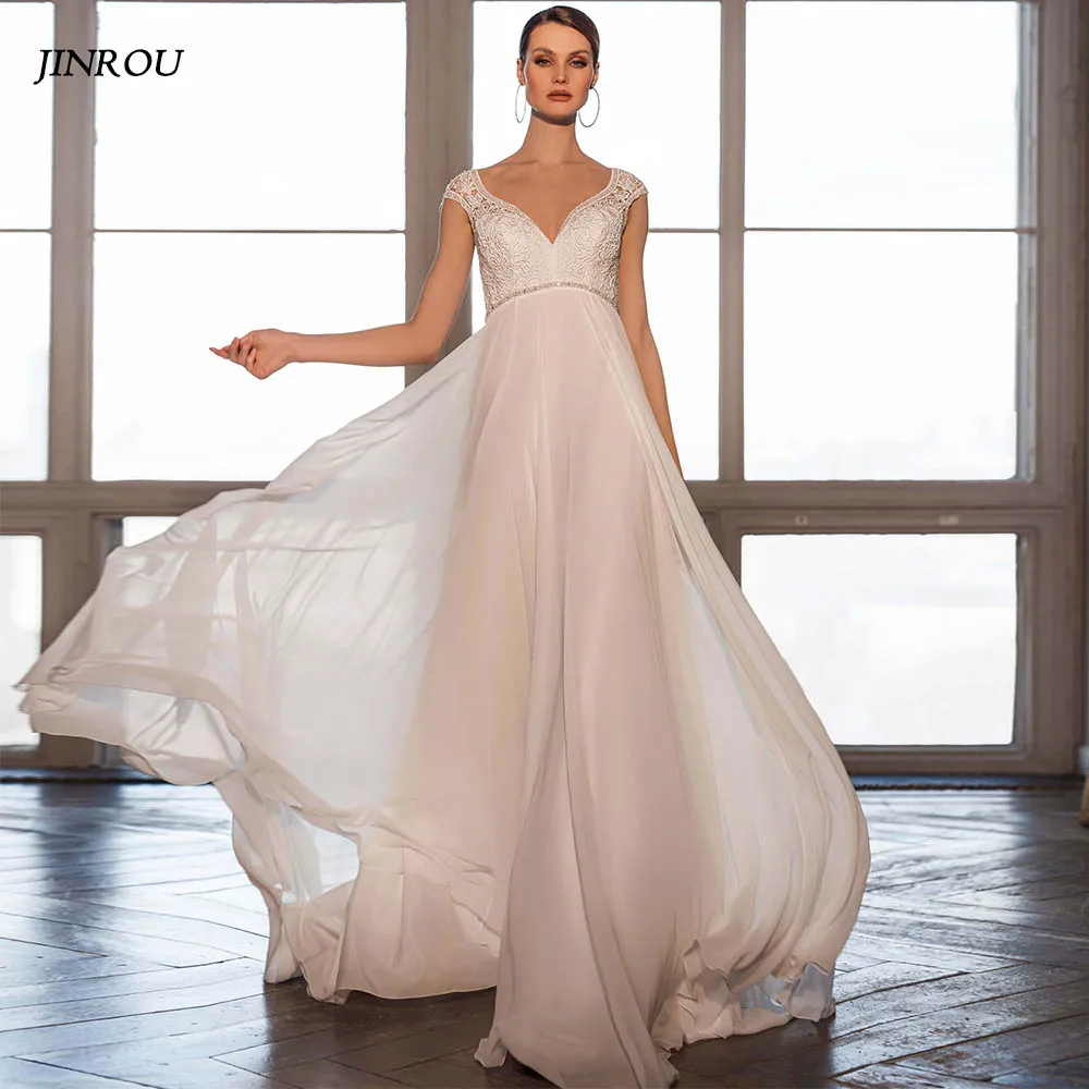 Customized Wedding Dresses Elegant V-neck A-line Bridal Gowns Wide Shoulder Strap Open Back Appliques Bridal Gowns
Customized Wedding Dresses Elegant V-neck A-line Bridal Gowns Wide Shoulder Strap Open Back Appliques Bridal Gowns