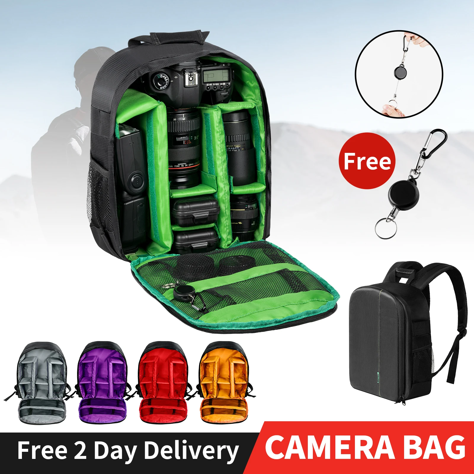 Selens Waterproof Camera Bag Portable Shoulder Backpack For Nikon Sony Canon Video Digital DSLR Camera Photo Case Free Key Chain
Selens Waterproof Camera Bag Portable Shoulder Backpack For Nikon Sony Canon Video Digital DSLR Camera Photo Case Free Key Chain