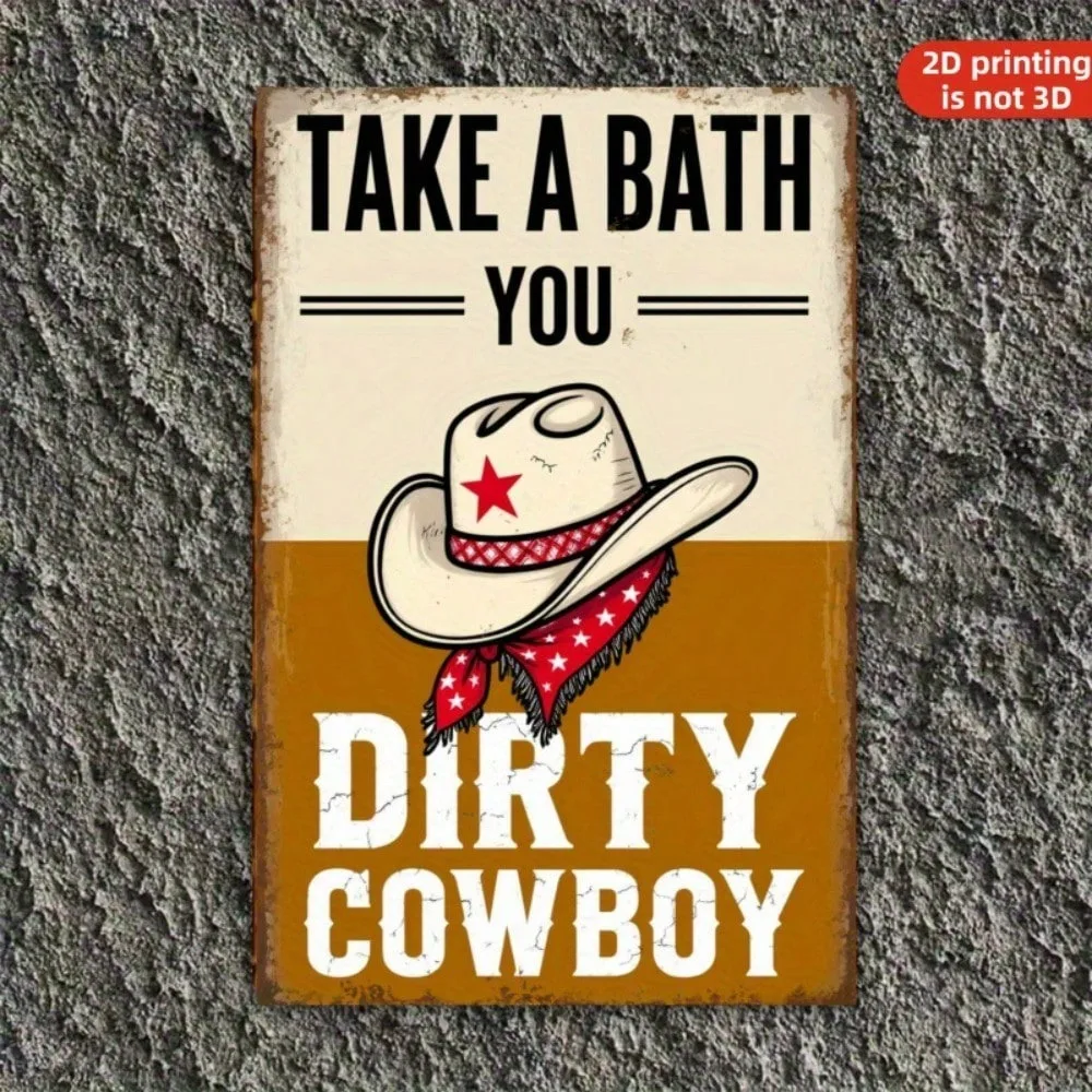 Metal Cowboy Wall Sign - Funny Western Bathroom Decor, Rustic Iron Ranch House Art, Perfect for **Valentine's Decorations**, **A
Metal Cowboy Wall Sign - Funny Western Bathroom Decor, Rustic Iron Ranch House Art, Perfect for **Valentine's Decorations**, **A