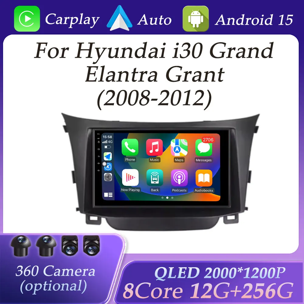 QLED Screen for Hyundai i30 Grand Elantra Grant 2008 -2012 Wireless CarPlay Car Radio Multimedia Player GPS Navi WIFI DSP Stereo
QLED Screen for Hyundai i30 Grand Elantra Grant 2008 -2012 Wireless CarPlay Car Radio Multimedia Player GPS Navi WIFI DSP Stereo