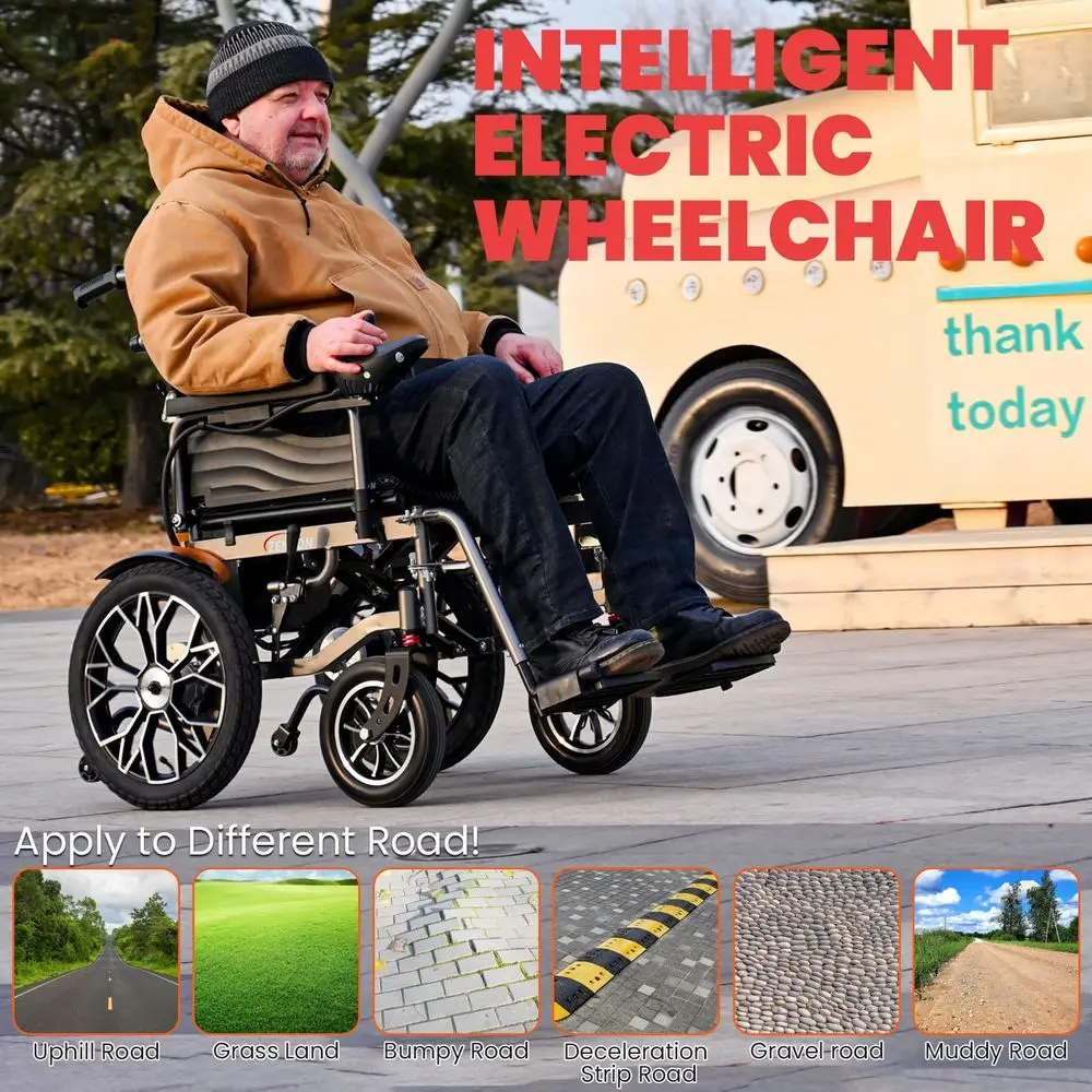 Miles Cruise Range Electric Wheelchairs for Adults,Lightweight Foldable Powered Wheelchair,Intelligent Motorized Wheelchairs fo
Miles Cruise Range Electric Wheelchairs for Adults,Lightweight Foldable Powered Wheelchair,Intelligent Motorized Wheelchairs fo