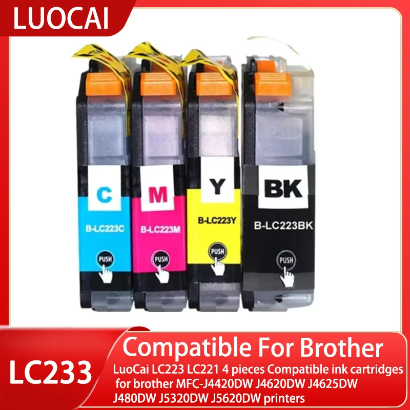 Совместимые чернильные картриджи LuoCai LC223 LC221, 4 шт., для принтеров brother MFC-J4420DW J4620DW J4625DW J480DW J5320DW J5620DW
Совместимые чернильные картриджи LuoCai LC223 LC221, 4 шт., для принтеров brother MFC-J4420DW J4620DW J4625DW J480DW J5320DW J5620DW