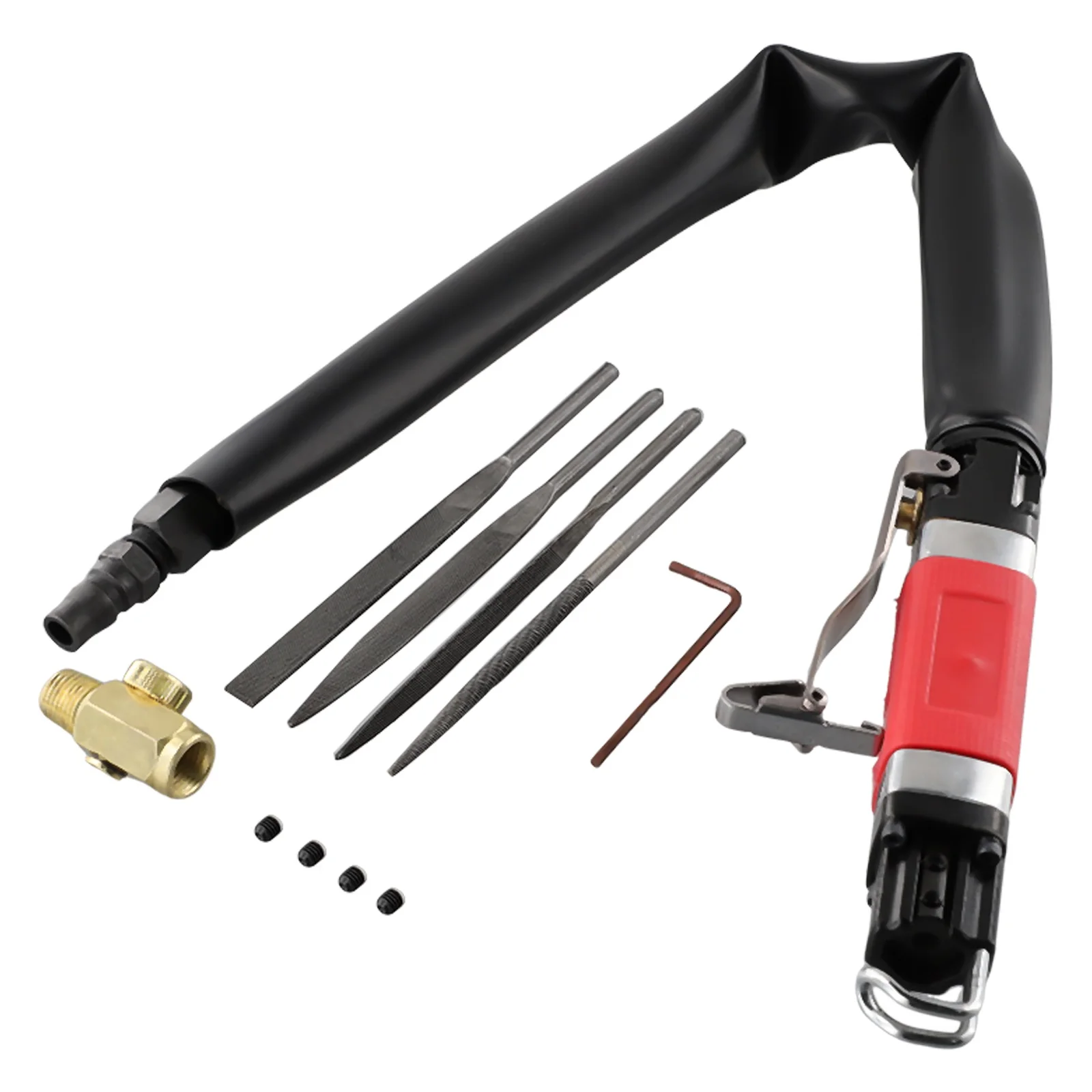 Screw Regulating Valve Wrench Silver Steel Anti-slip Red Rubber Rust Removal Air Saw Pneumatic File For Engraving
Screw Regulating Valve Wrench Silver Steel Anti-slip Red Rubber Rust Removal Air Saw Pneumatic File For Engraving