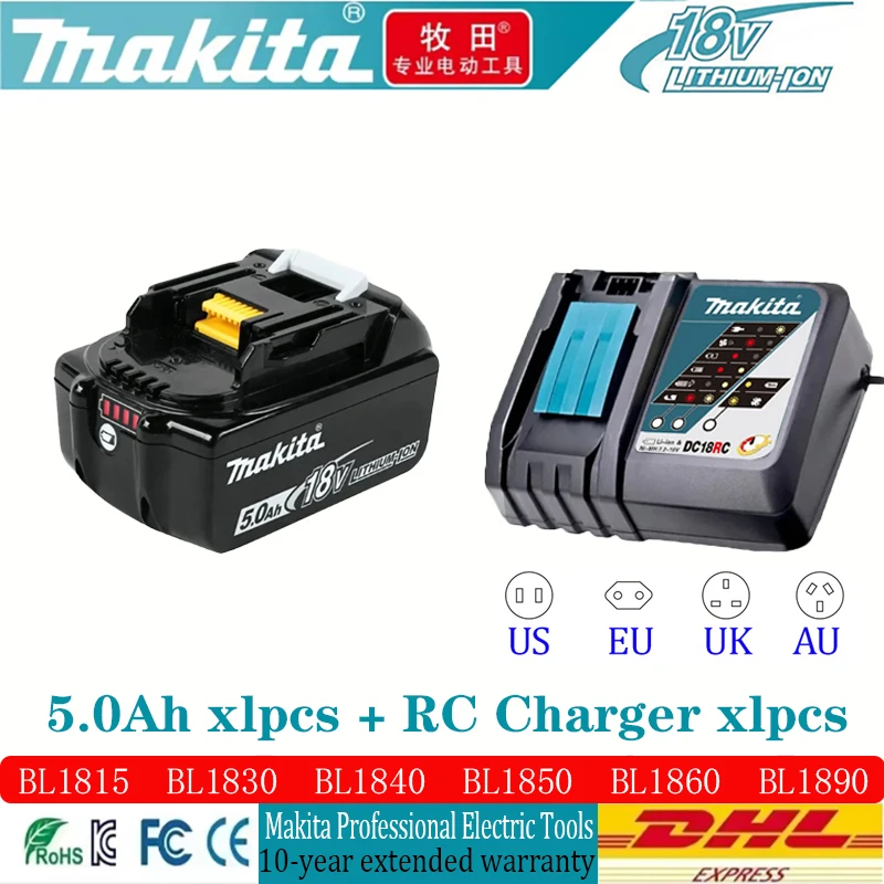 NEW Original Makita 18V Battery, For Makita Power Tool BL1860 BL1830 LXT400, Makita 18 v Battery 18650 Lithium-ion Cell Suitable
NEW Original Makita 18V Battery, For Makita Power Tool BL1860 BL1830 LXT400, Makita 18 v Battery 18650 Lithium-ion Cell Suitable