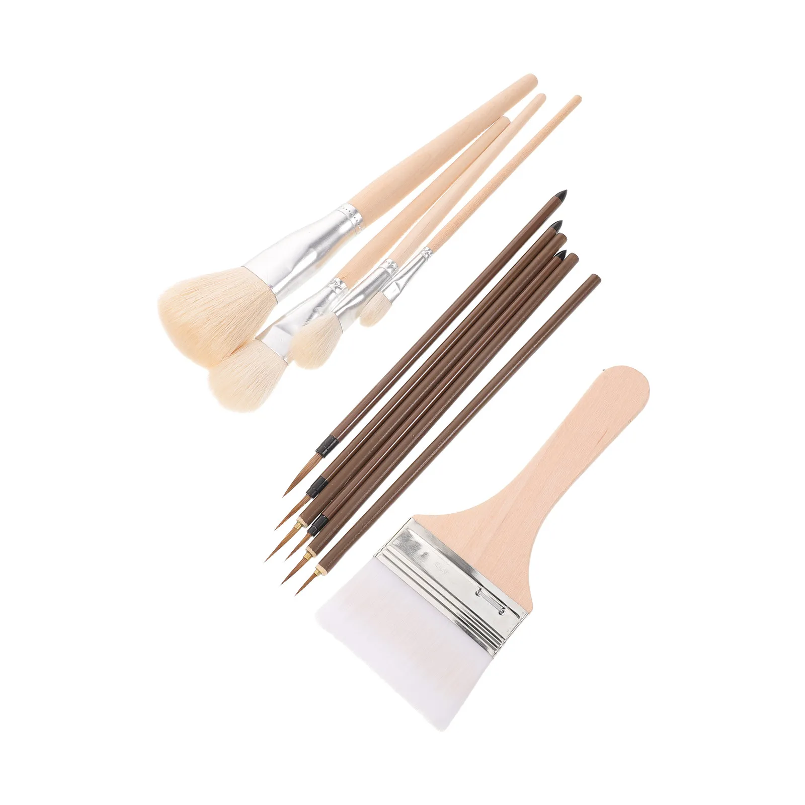 1Set Wool Painting Brushes Wooden Paint Brush Set for Oil Watercolor Ceramic Glaze Pottery Detailing Art Supplies Soft Bristles
1Set Wool Painting Brushes Wooden Paint Brush Set for Oil Watercolor Ceramic Glaze Pottery Detailing Art Supplies Soft Bristles