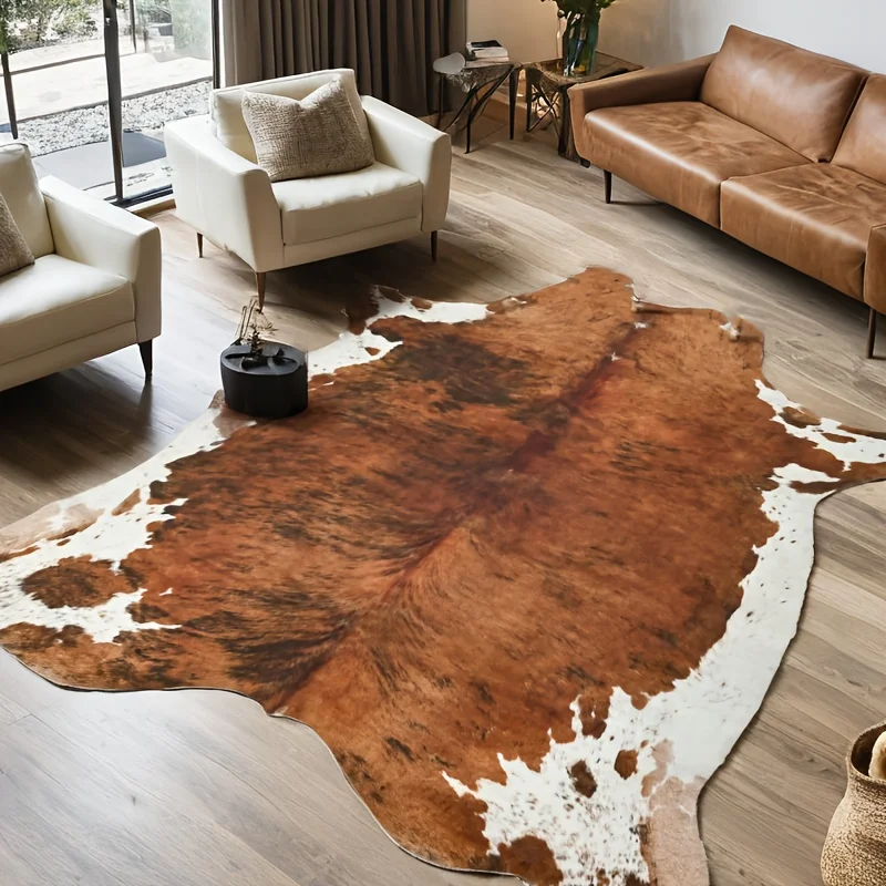 Advanced Faux Cowhide Rug, 5.2x4.6/6.2 X 5.2 Feet, Animal Pattern Rug Suitable for Bedroom Living Room, Western Decorative
Advanced Faux Cowhide Rug, 5.2x4.6/6.2 X 5.2 Feet, Animal Pattern Rug Suitable for Bedroom Living Room, Western Decorative