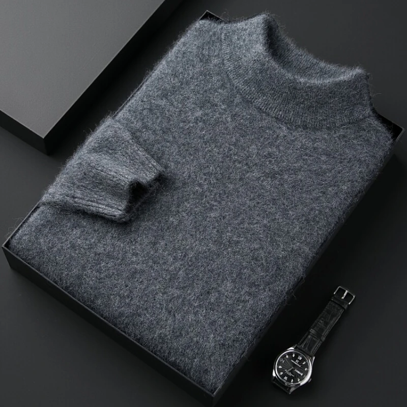Half-high Collar Solid Color Men's Sweater 2024 New Autumn and Winter Thickened Knitted Sweater, Daily Slim Fit Base Shirt.
Half-high Collar Solid Color Men's Sweater 2024 New Autumn and Winter Thickened Knitted Sweater, Daily Slim Fit Base Shirt.