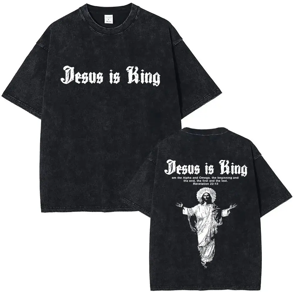 Постиранная ретро футболка с рисунком Иисуса Вера, мужская и женская модная повседневная очень большая футболка, мужская уличная одежда высокого качества 
Постиранная ретро футболка с рисунком Иисуса Вера, мужская и женская модная повседневная очень большая футболка, мужская уличная одежда высокого качества