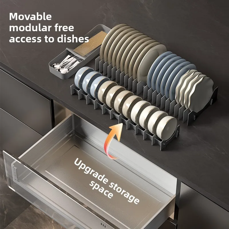 Kitchen Cabinets, Double Drawer Type Plate Type Three-layer Dish Basket Rack, Stainless Steel Storage Seasoning Basket
Kitchen Cabinets, Double Drawer Type Plate Type Three-layer Dish Basket Rack, Stainless Steel Storage Seasoning Basket