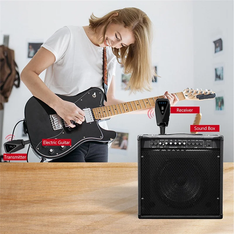 Dropship-UHF Guitar Microphone System Wireless Guitar Transmitter Receiver For Electric Guitar Plug And Play For Studio
Dropship-UHF Guitar Microphone System Wireless Guitar Transmitter Receiver For Electric Guitar Plug And Play For Studio