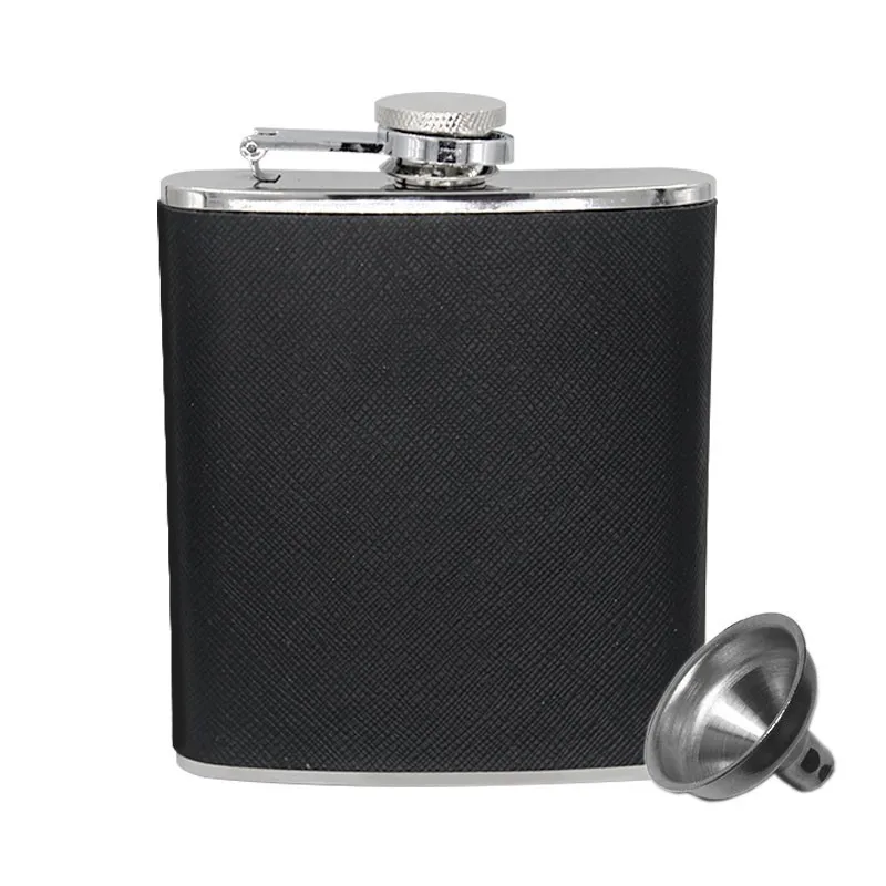 4/5/6/7/8oz Stainless Steel Hip Flask Black PU Leather Pocket Wine Pot Whiskey Flask Liquor Wine Bottle Flagon With Funnel
4/5/6/7/8oz Stainless Steel Hip Flask Black PU Leather Pocket Wine Pot Whiskey Flask Liquor Wine Bottle Flagon With Funnel