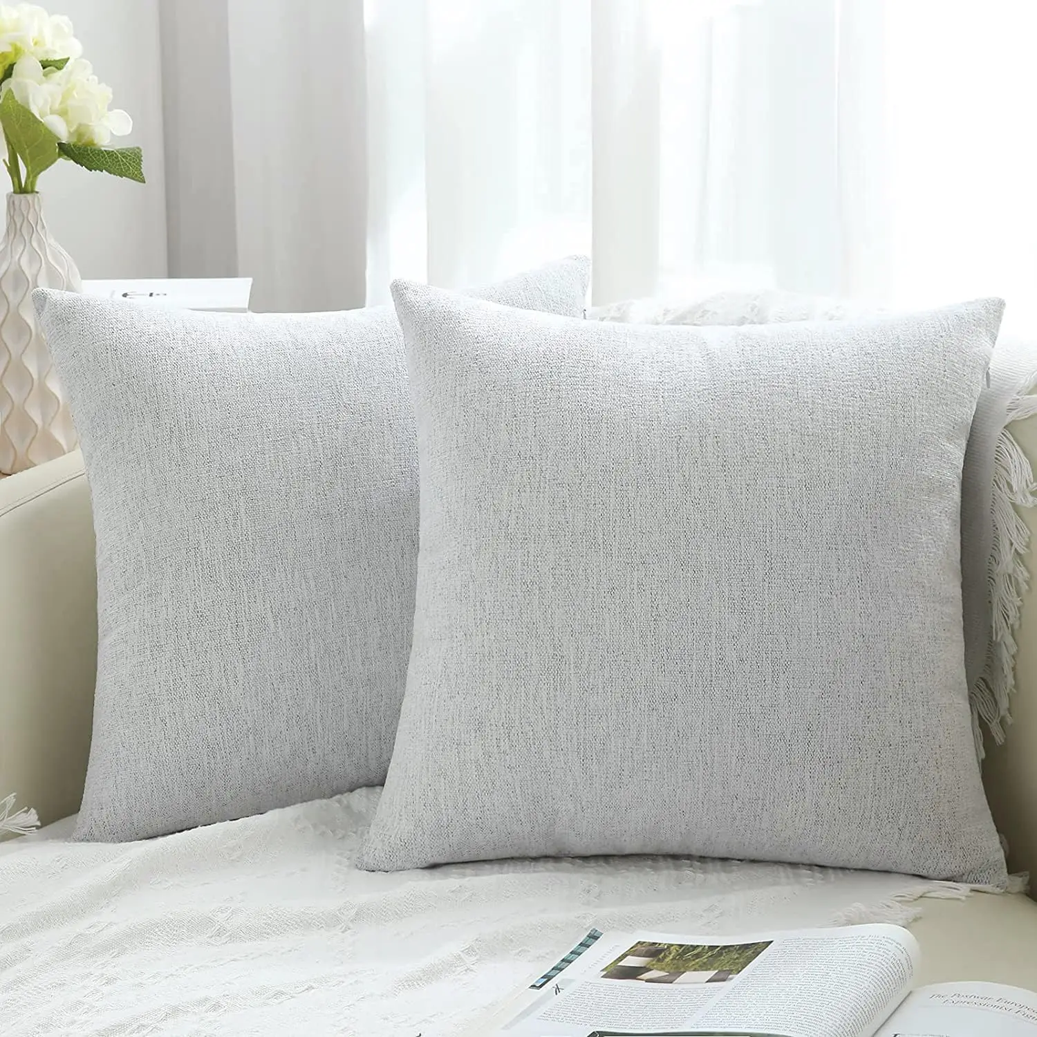 Chenille Decorative Spring Throw Pillow Covers 22X22 Set Of 2, Farmhouse Textured Square Pillow Covers For Couch Sofa Bed
Chenille Decorative Spring Throw Pillow Covers 22X22 Set Of 2, Farmhouse Textured Square Pillow Covers For Couch Sofa Bed