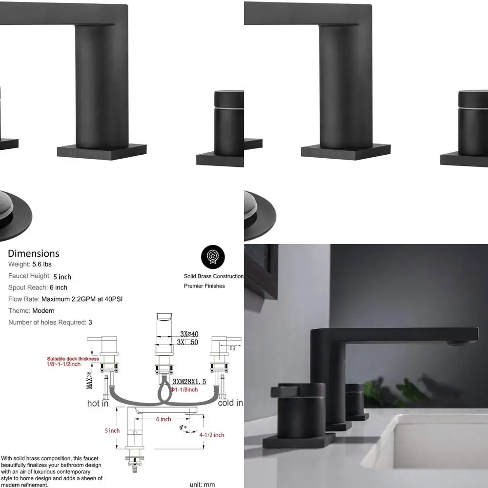 8. Широко распространенный матовый черный смеситель для раковины в ванной комнате с медным клапаном и выдвижным сливным убором из нержавеющей стали.
8. Широко распространенный матовый черный смеситель для раковины в ванной комнате с медным клапаном и выдвижным сливным убором из нержавеющей стали.