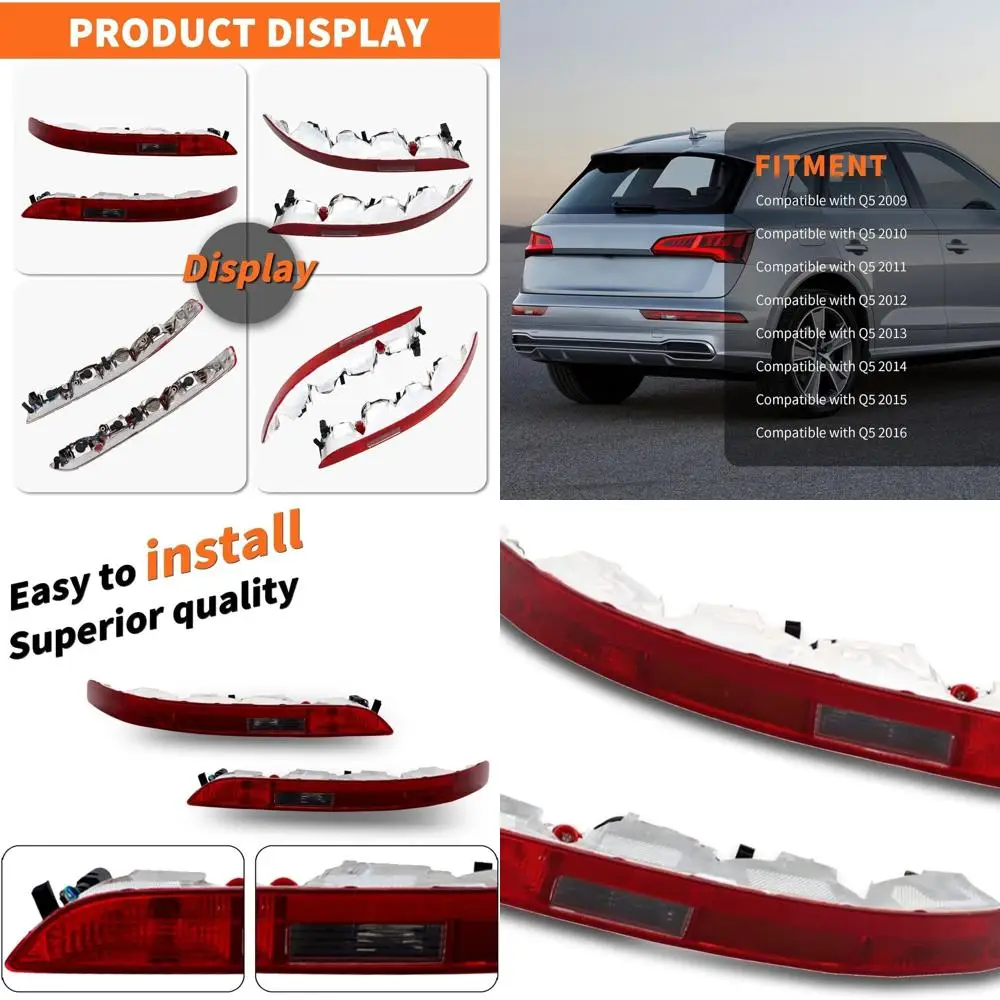 2009-2016 Audi Q5 Lower Rear Bumper Tail Lights with Bulbs and Wiring Harness
2009-2016 Audi Q5 Lower Rear Bumper Tail Lights with Bulbs and Wiring Harness