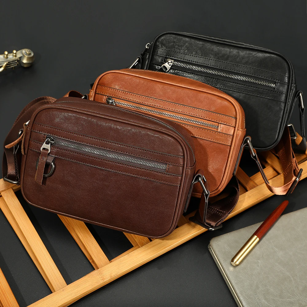Men's Genuine Leather Small Crossbody Bag Vintage Zipper Messenger Purse Casual Mini Shoulder Sling Bag For Daily Travel Phone P
Men's Genuine Leather Small Crossbody Bag Vintage Zipper Messenger Purse Casual Mini Shoulder Sling Bag For Daily Travel Phone P