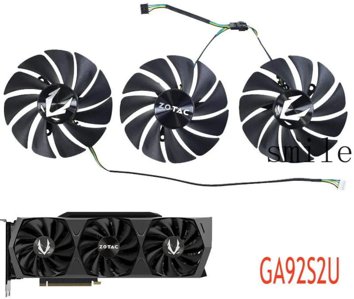 GA92S2U Cooling Fan For ZOTAC RTX 3070 Ti 3080 3090 Trinity OC Graphic Video
GA92S2U Cooling Fan For ZOTAC RTX 3070 Ti 3080 3090 Trinity OC Graphic Video