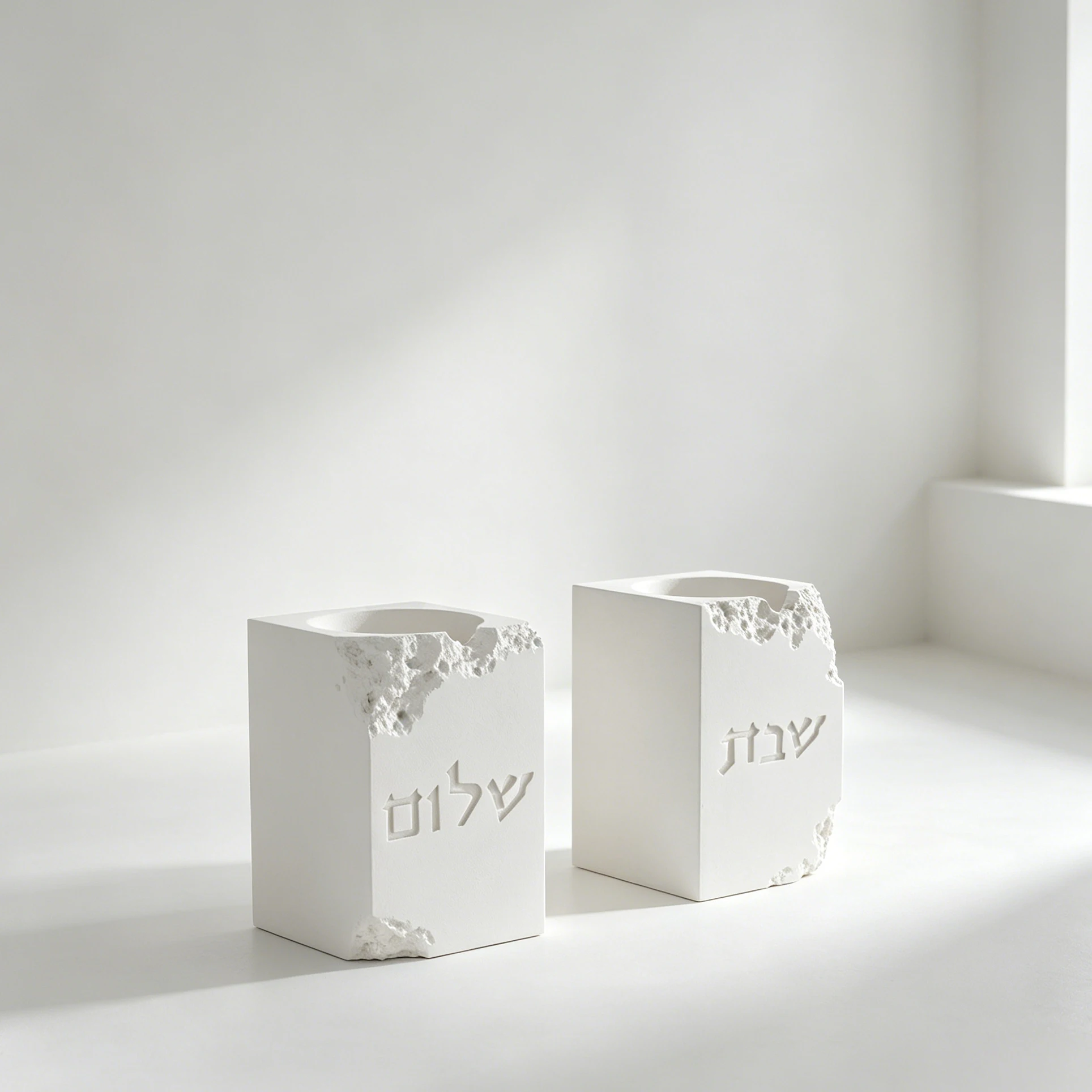 Modern Stone Effect Hebrew Candle Holder Mold, Square Shalom & Shabbat Blessing Resin Mold for Jewish Home Blessing
Modern Stone Effect Hebrew Candle Holder Mold, Square Shalom & Shabbat Blessing Resin Mold for Jewish Home Blessing