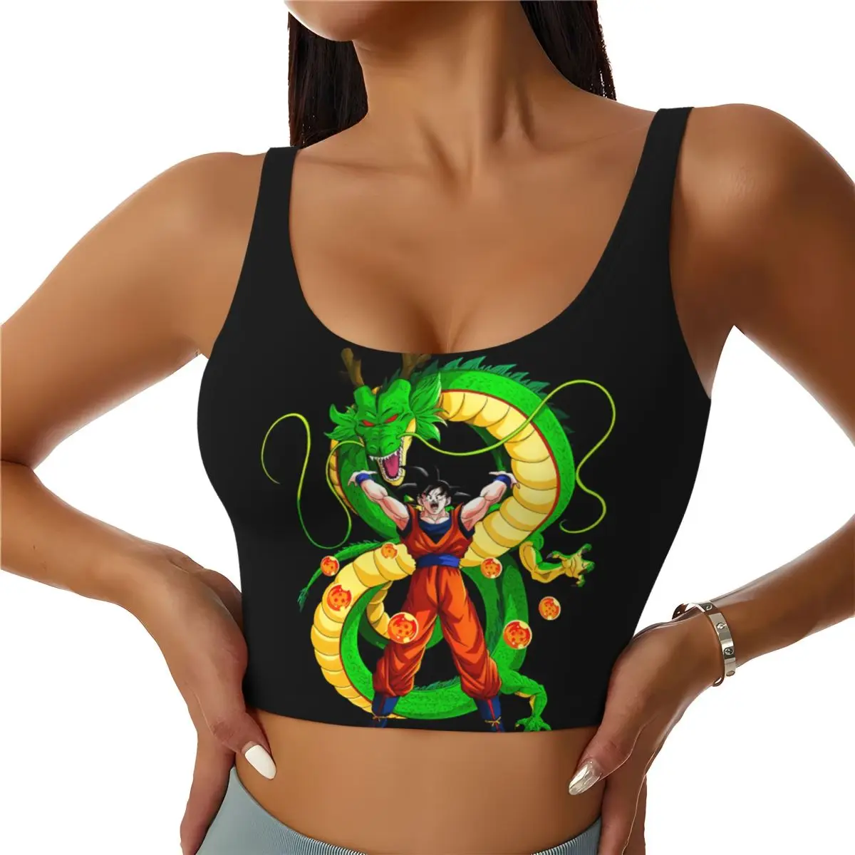 Спортивный топ Custom High Impact Goku & Shenron для женщин: для тренировок в зале и йоги
Спортивный топ Custom High Impact Goku & Shenron для женщин: для тренировок в зале и йоги