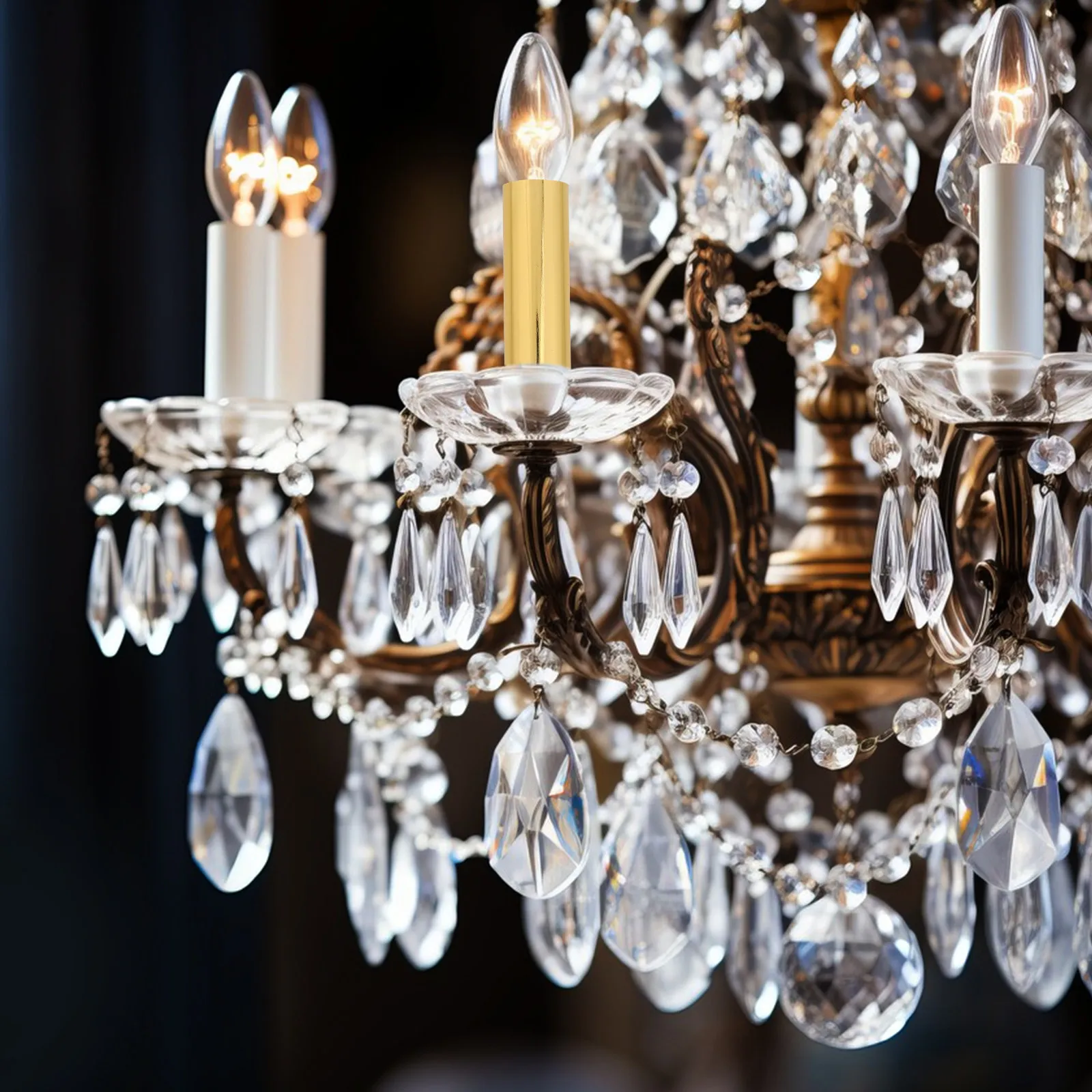 6Pcs Candelabra Base Sleeves Metal Covers Ceiling Lamp Socket Covers Light Fixture Accessories for Vintage Hanging Lamps
6Pcs Candelabra Base Sleeves Metal Covers Ceiling Lamp Socket Covers Light Fixture Accessories for Vintage Hanging Lamps