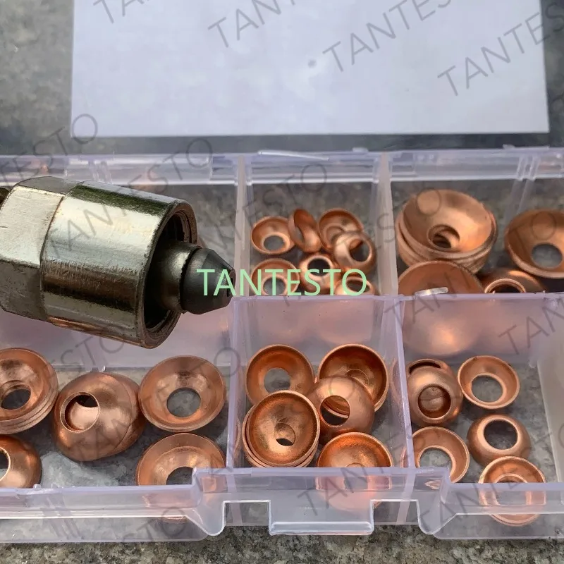 Straw-hat-shaped Seal Copper Washer Gaskets for Fuel Line Pipe 70pcs
Straw-hat-shaped Seal Copper Washer Gaskets for Fuel Line Pipe 70pcs
