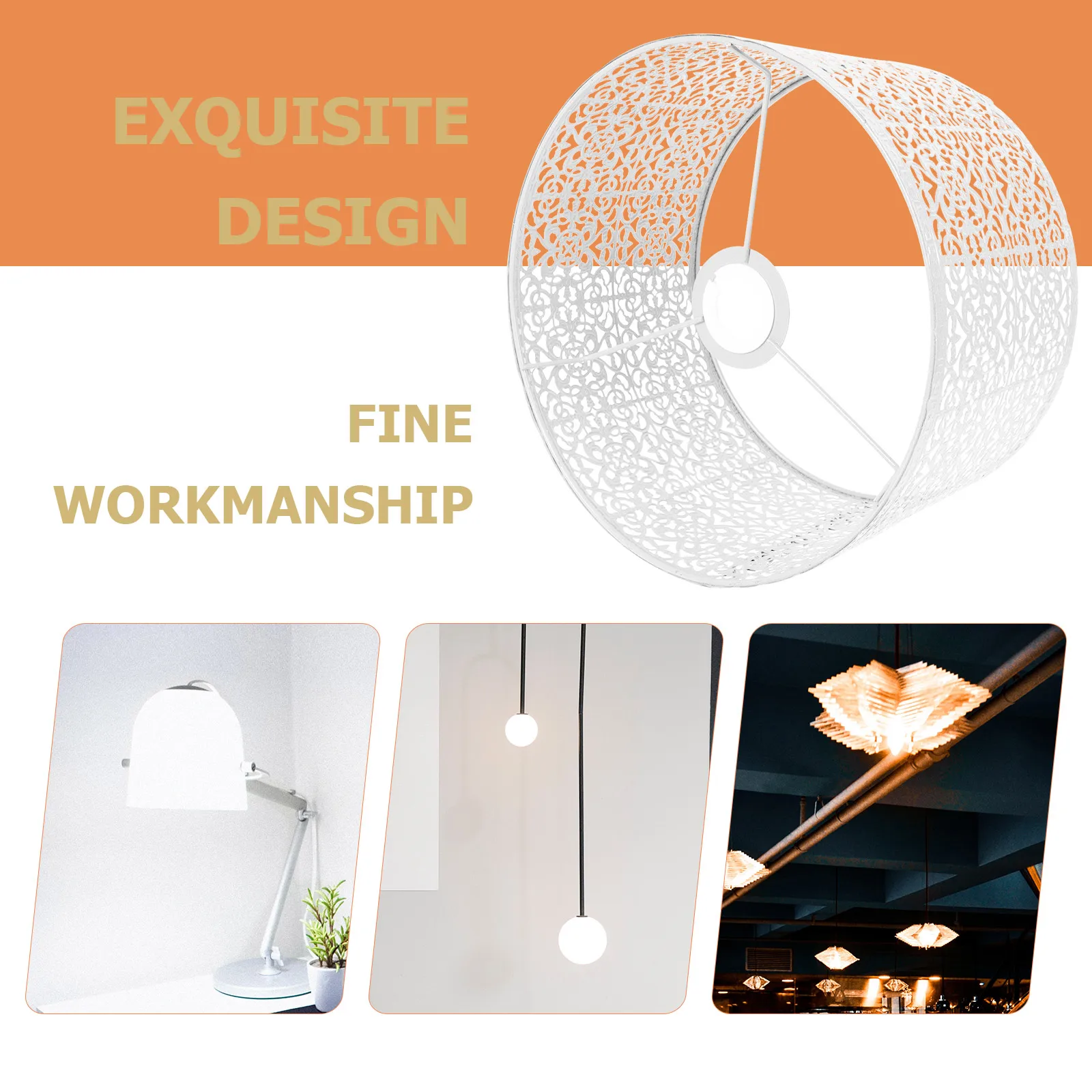 Metal Lampshade Durable Lighting Cover White Iron Art E27 E14 Table Light Shade Hollow Design Home Accessories
Metal Lampshade Durable Lighting Cover White Iron Art E27 E14 Table Light Shade Hollow Design Home Accessories
