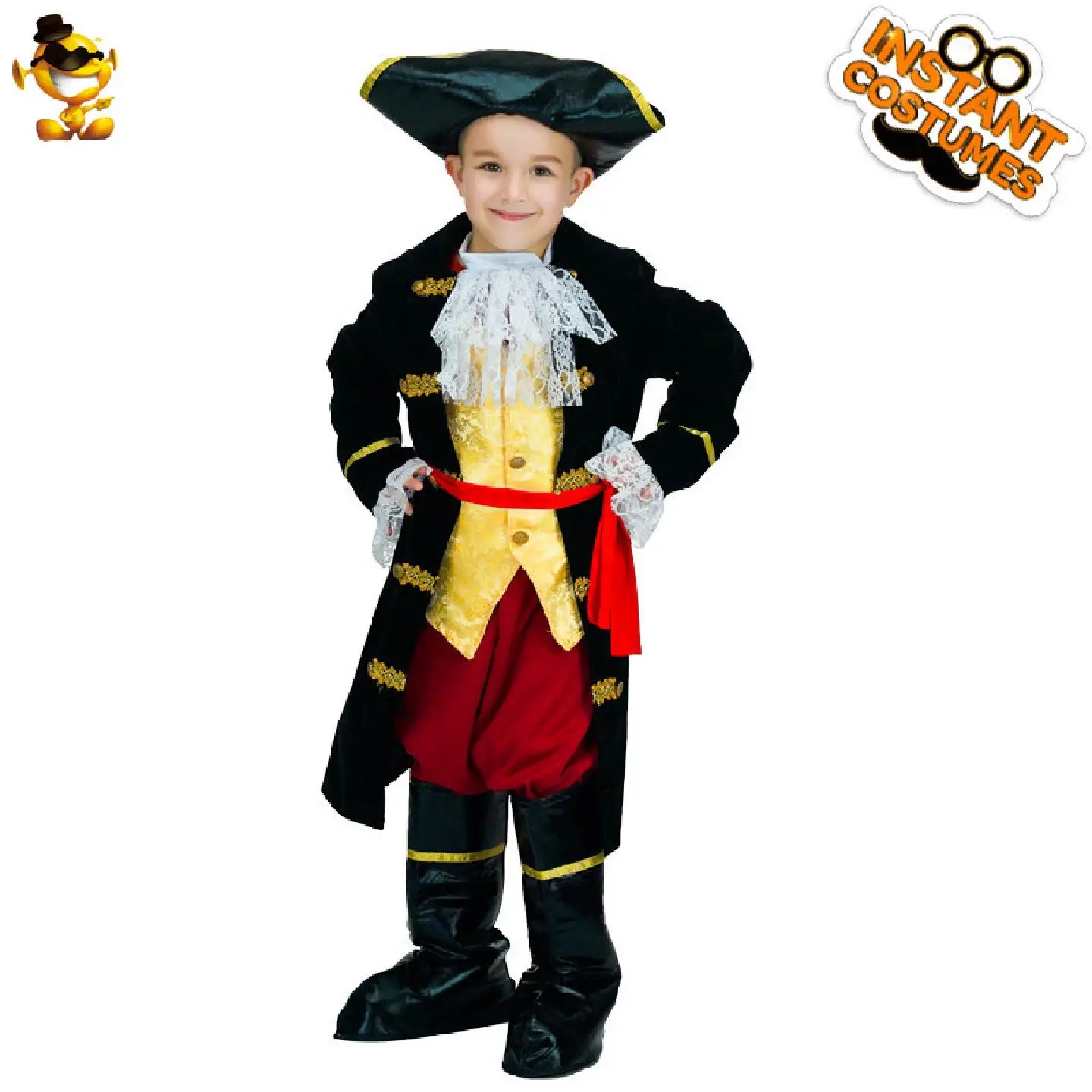 Halloween Children's Pirate Stage Performance Costume Little Boy Pirate Captain Party Clothes Cosplay Traditional Ethnic Wear
Halloween Children's Pirate Stage Performance Costume Little Boy Pirate Captain Party Clothes Cosplay Traditional Ethnic Wear