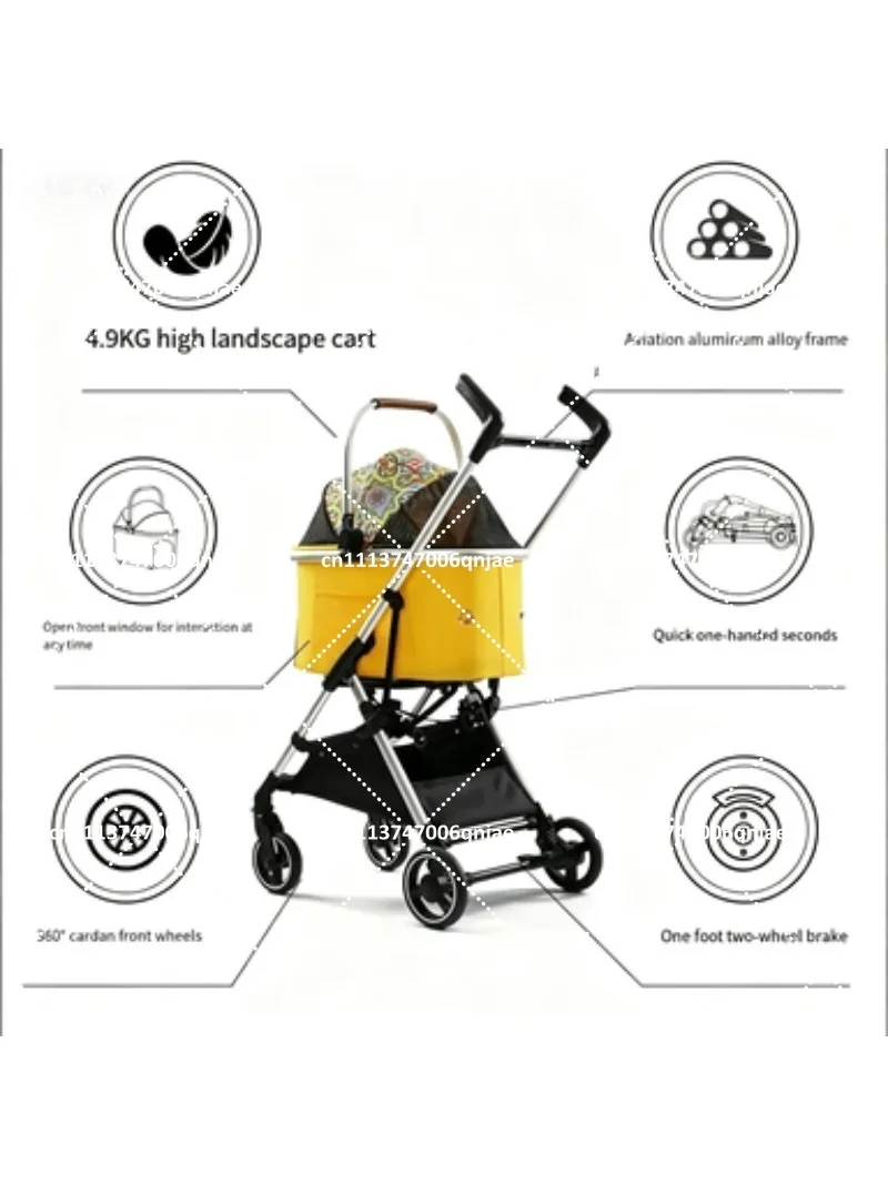 Foldable Pet Stroller for Small Medium Dogs Cats with Detachable Trolley Carrier
Foldable Pet Stroller for Small Medium Dogs Cats with Detachable Trolley Carrier