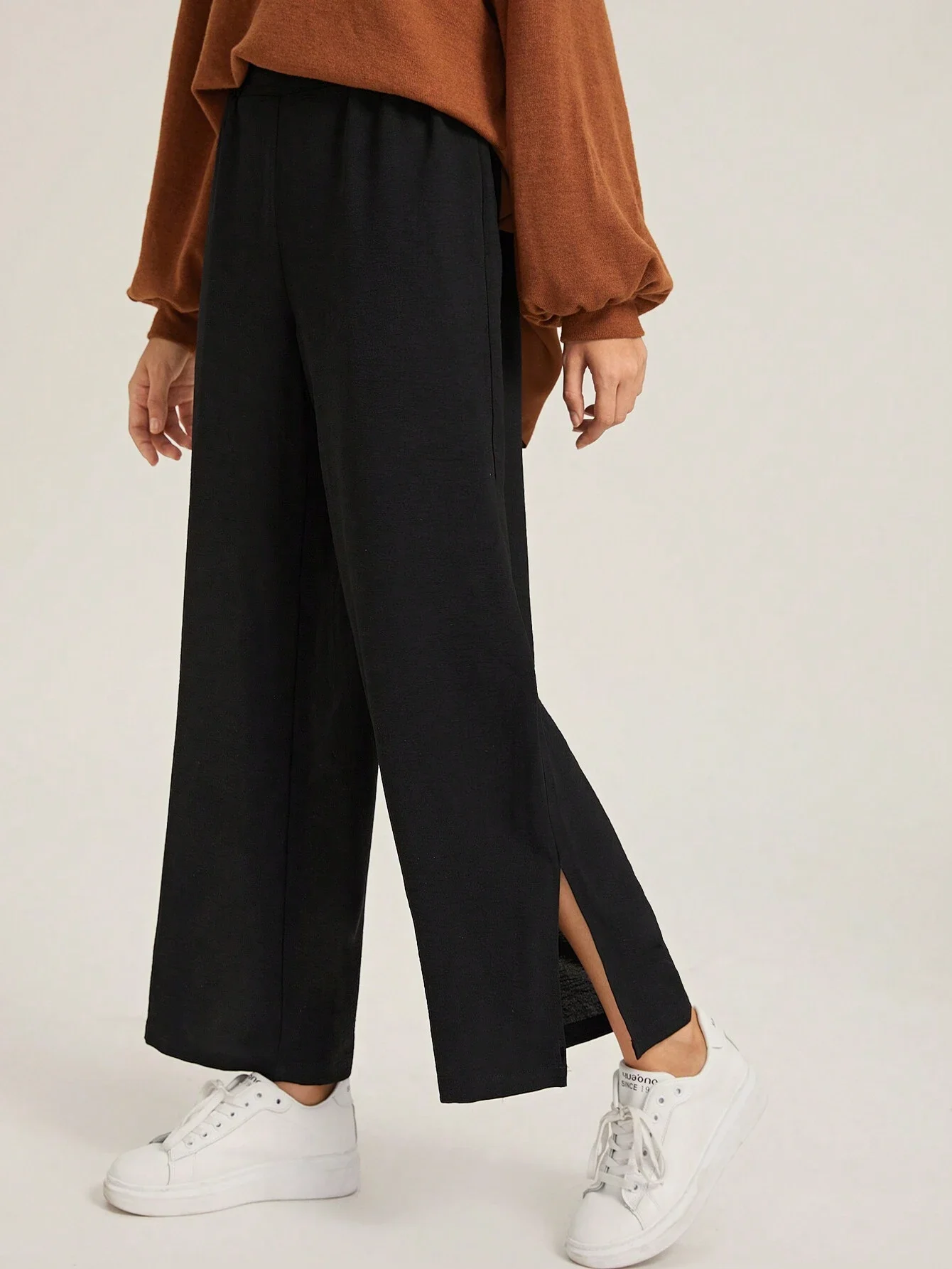 Wide Leg Pants With Side Slit Casual Ankle Length
Wide Leg Pants With Side Slit Casual Ankle Length