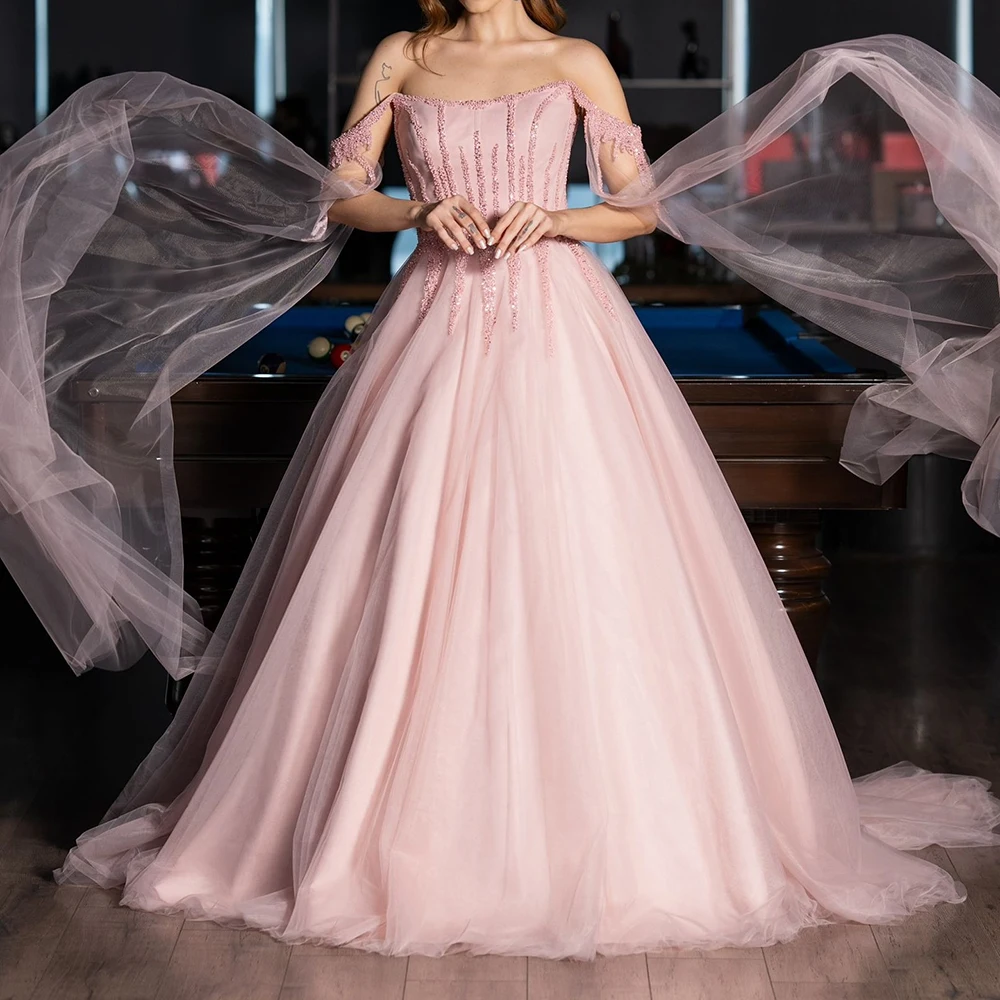 Customized A-line Evening Dresses Floor-length Off The Shoulder Sleeveless Prom Gown Fsahion Sequined Simple Draped Party Gown
Customized A-line Evening Dresses Floor-length Off The Shoulder Sleeveless Prom Gown Fsahion Sequined Simple Draped Party Gown